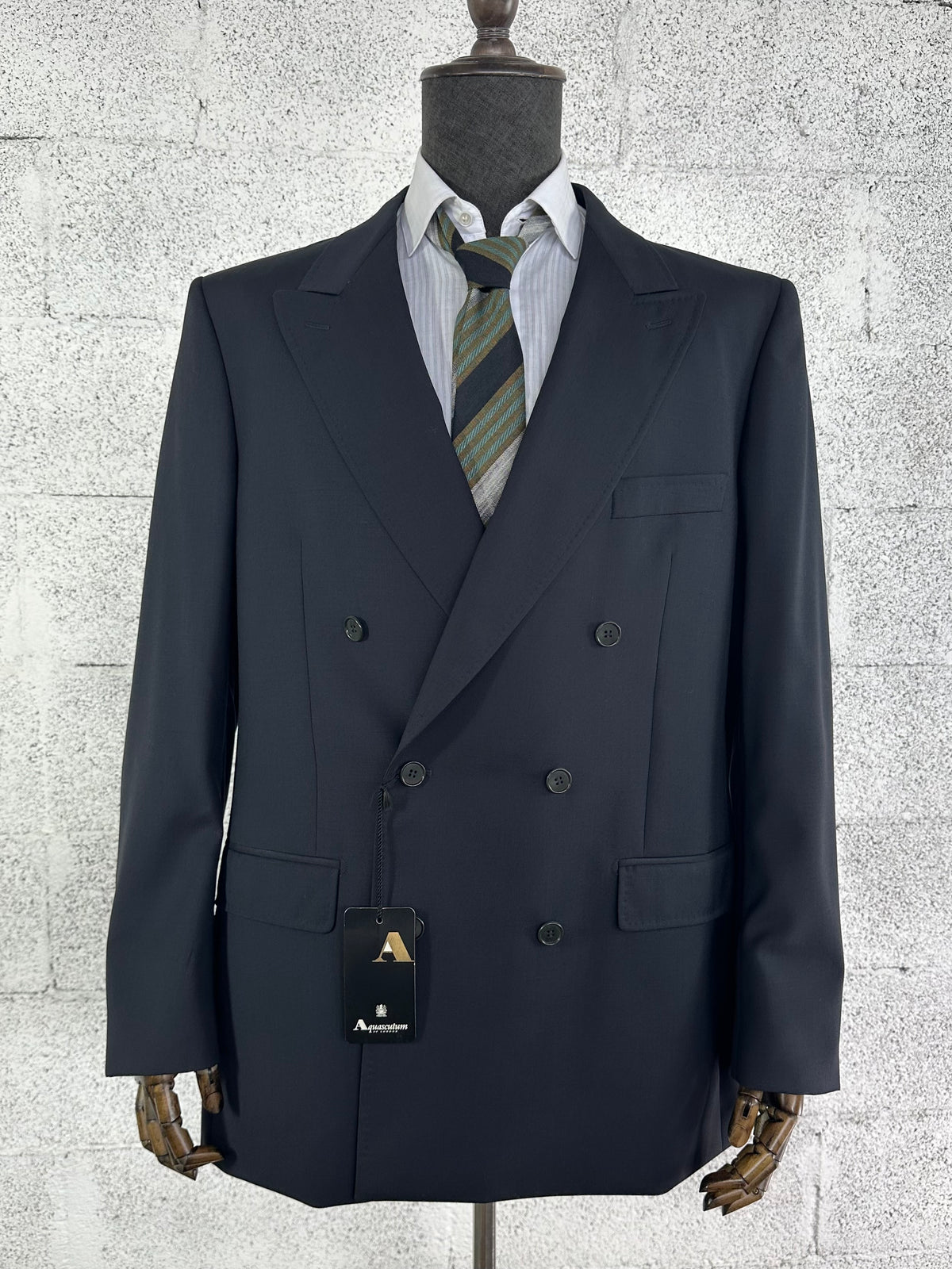 Giacca Aquascutum doppio petto blu scuro, taglia IT 56 — IlBotteghino
