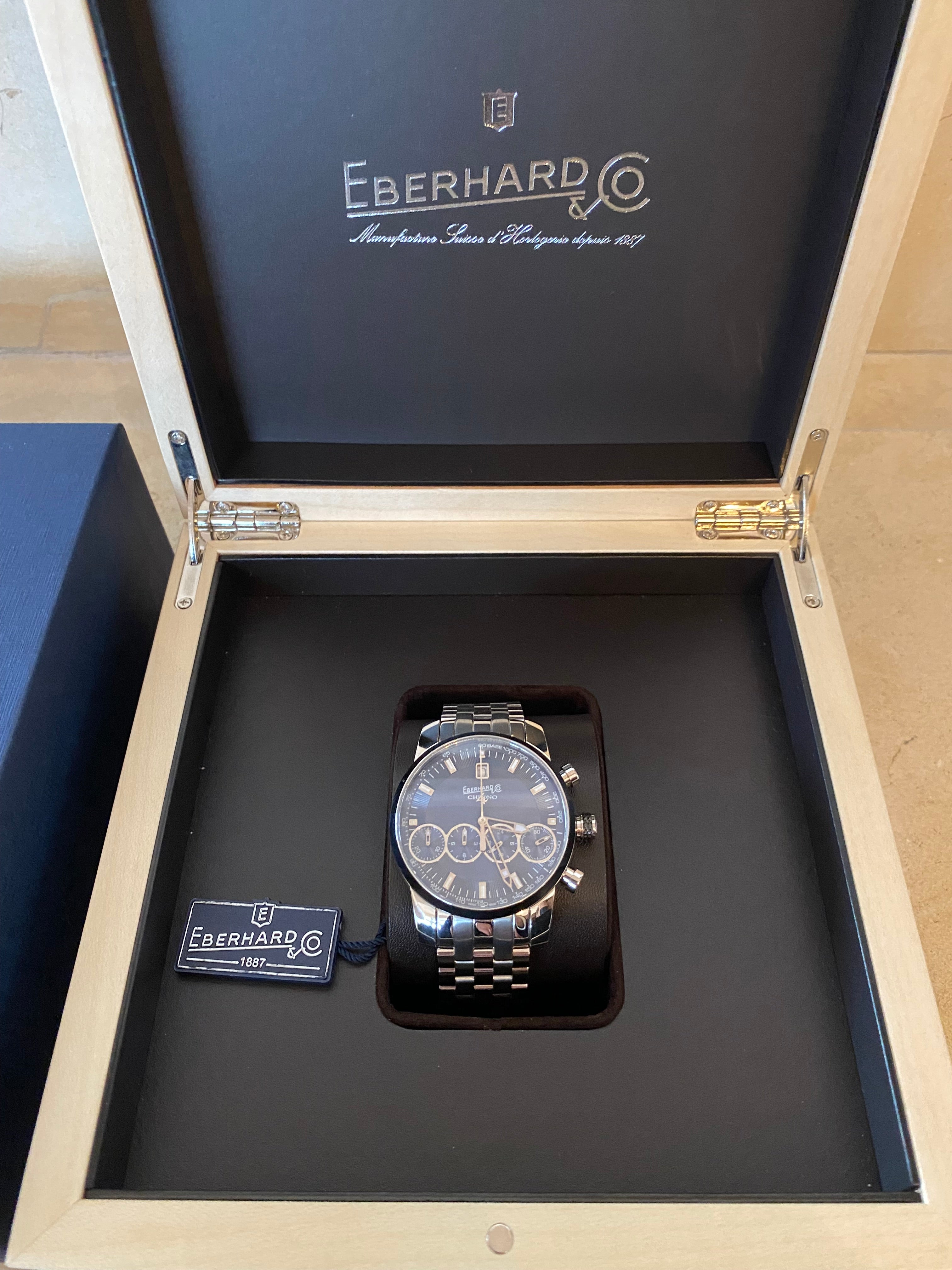 Eberhard Chrono 4 — dettaglio lunetta — IlBotteghino