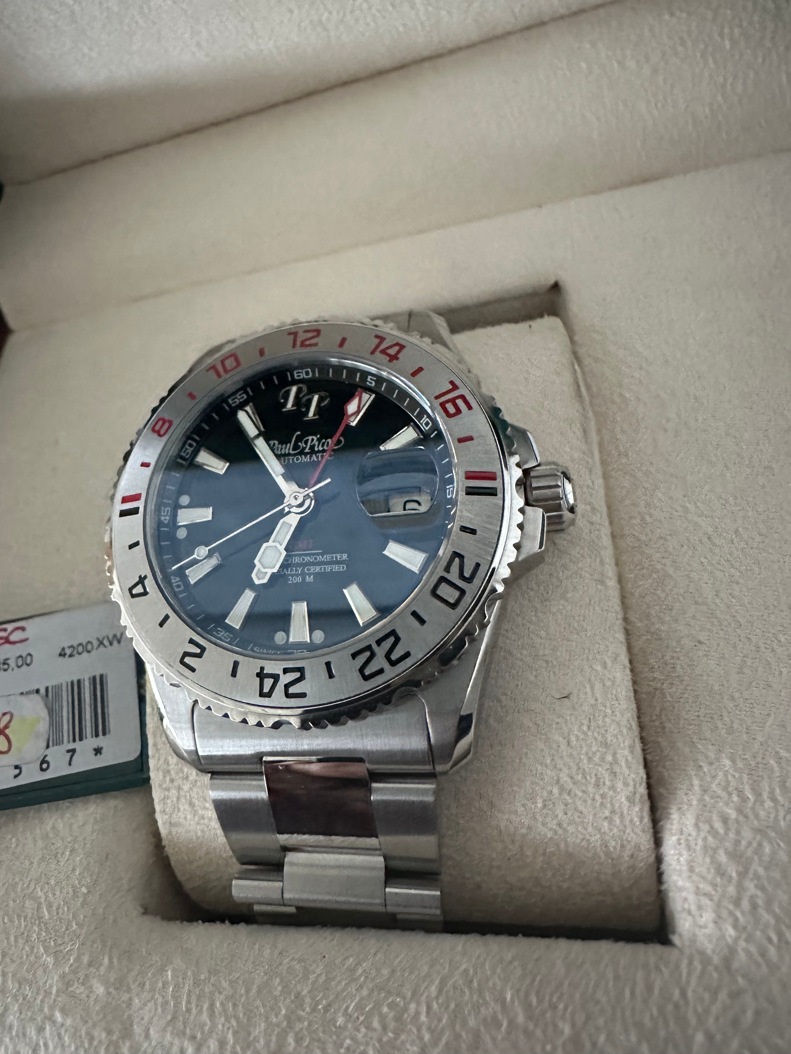 Paul Picot Mariner 5 GMT — dettaglio cassa 43mm — IlBotteghino