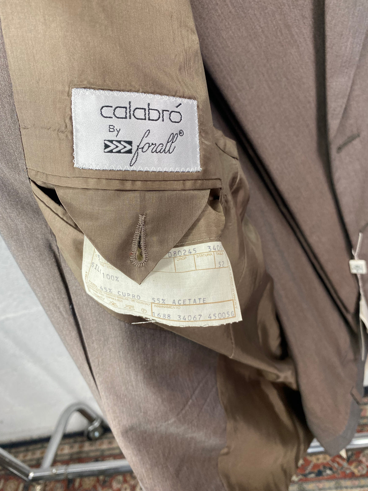 Calabró by Forall Abito Tortora Pura Seta — Silk Suit IT 52