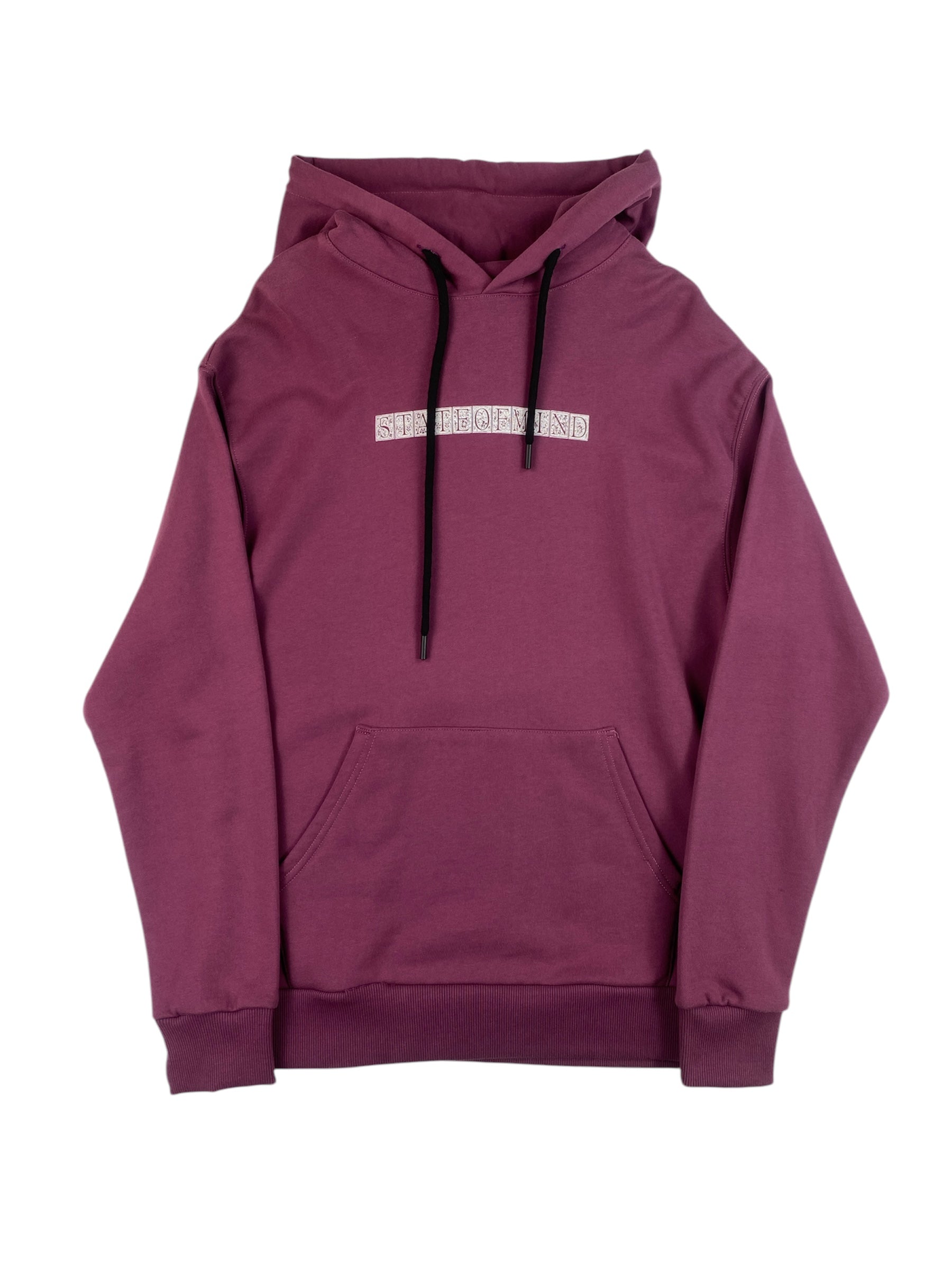 Felpa con cappuccio State of Mind bordeaux, taglie S e L — IlBotteghino