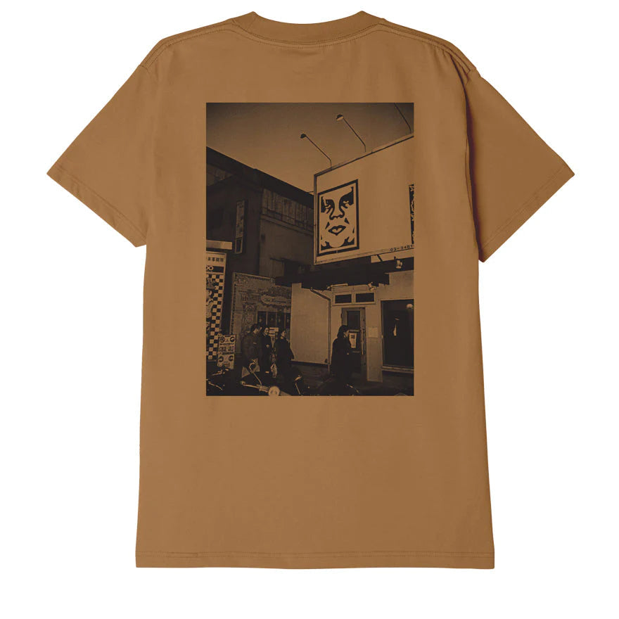 T-shirt Obey Hong Kong Photo Classic marrone, taglia S — IlBotteghino