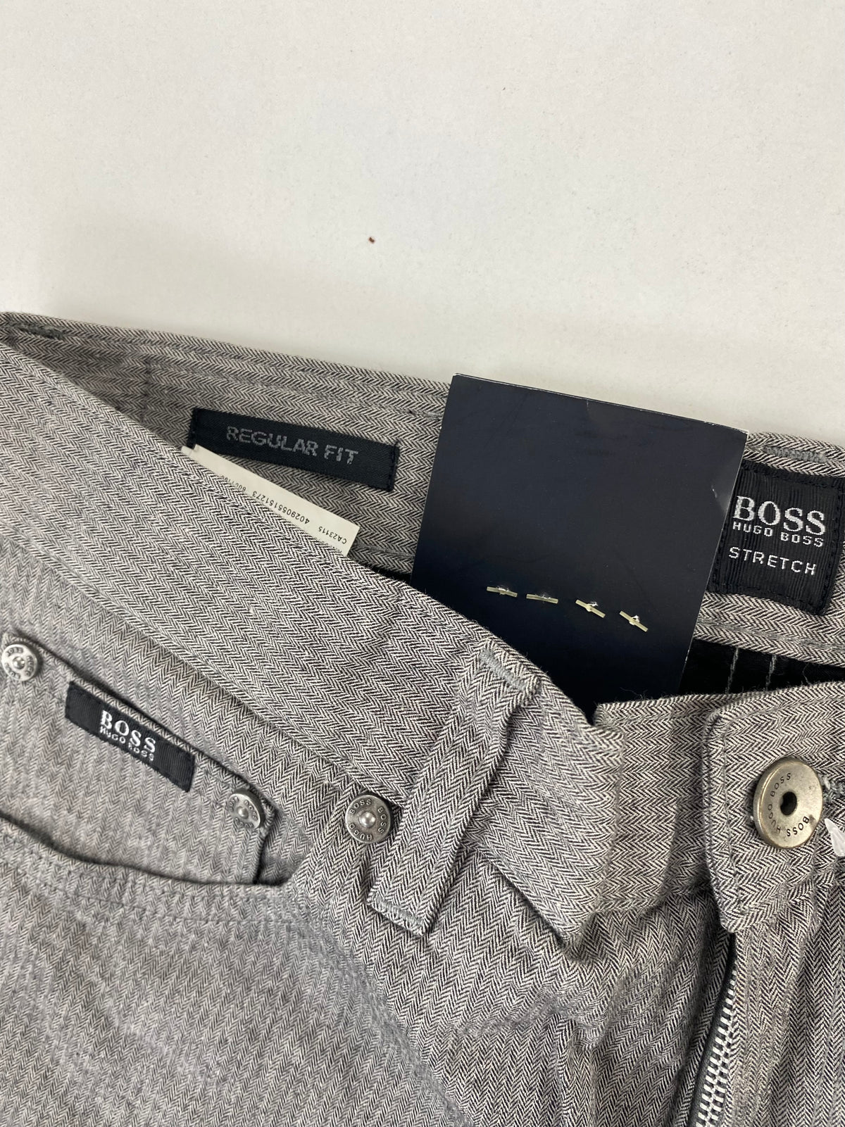 Hugo Boss Maine spina di pesce — dettaglio patch — IlBotteghino