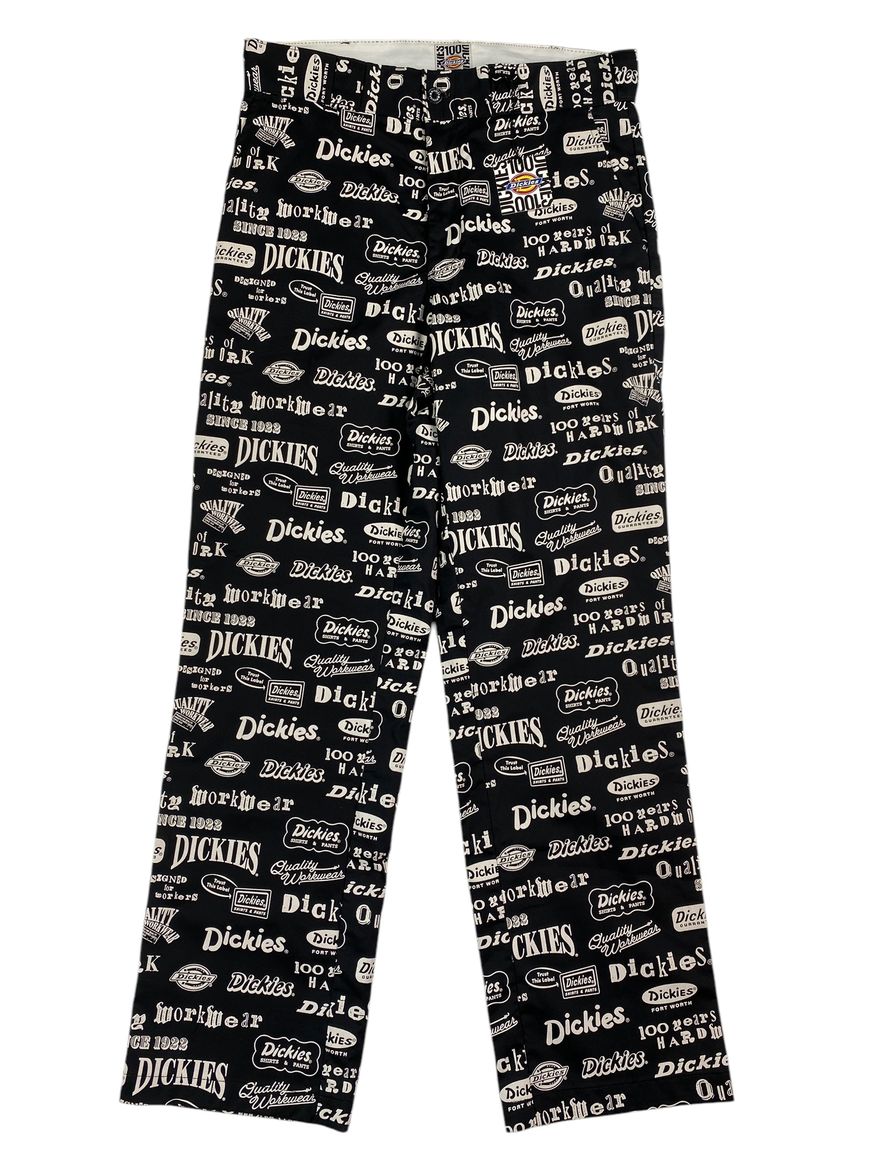 Pantalone Dickies nero con logo ripetuto, taglie US 32 e 33 — IlBotteghino