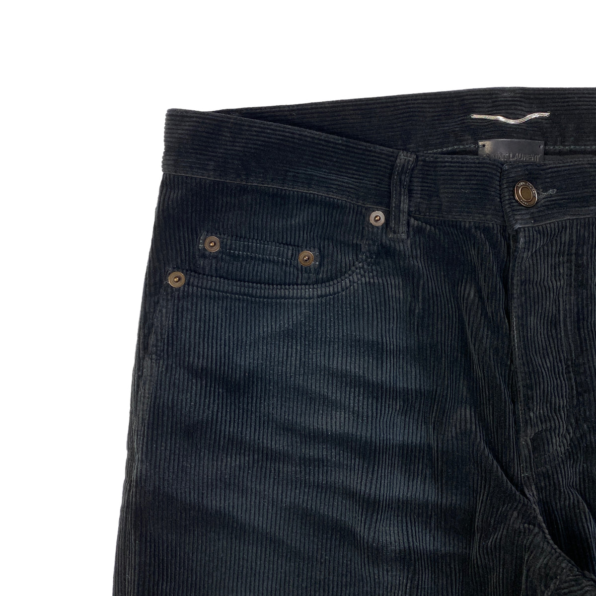 Pantalone Saint Laurent nero velluto D14 - Tg. US 30
