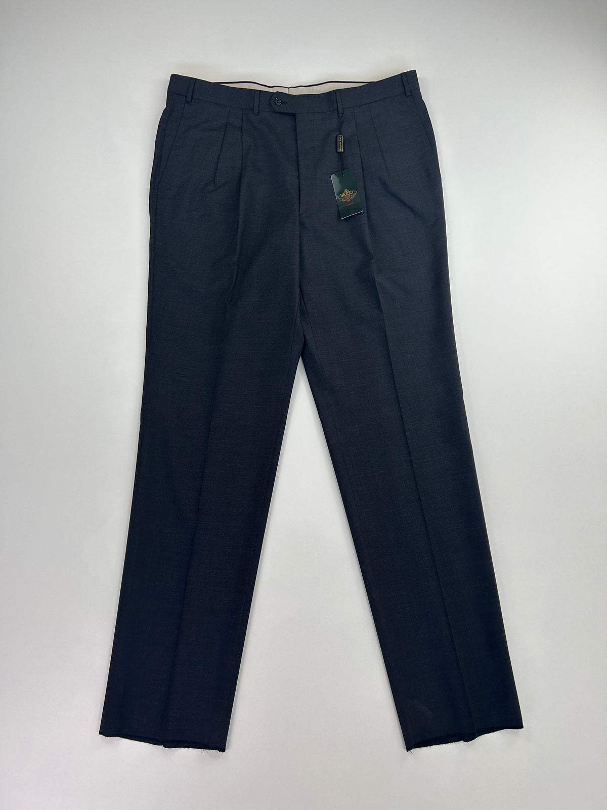 Pantalone sartoriale Berry grigio scuro lana merinos, taglia IT 58 — IlBotteghino