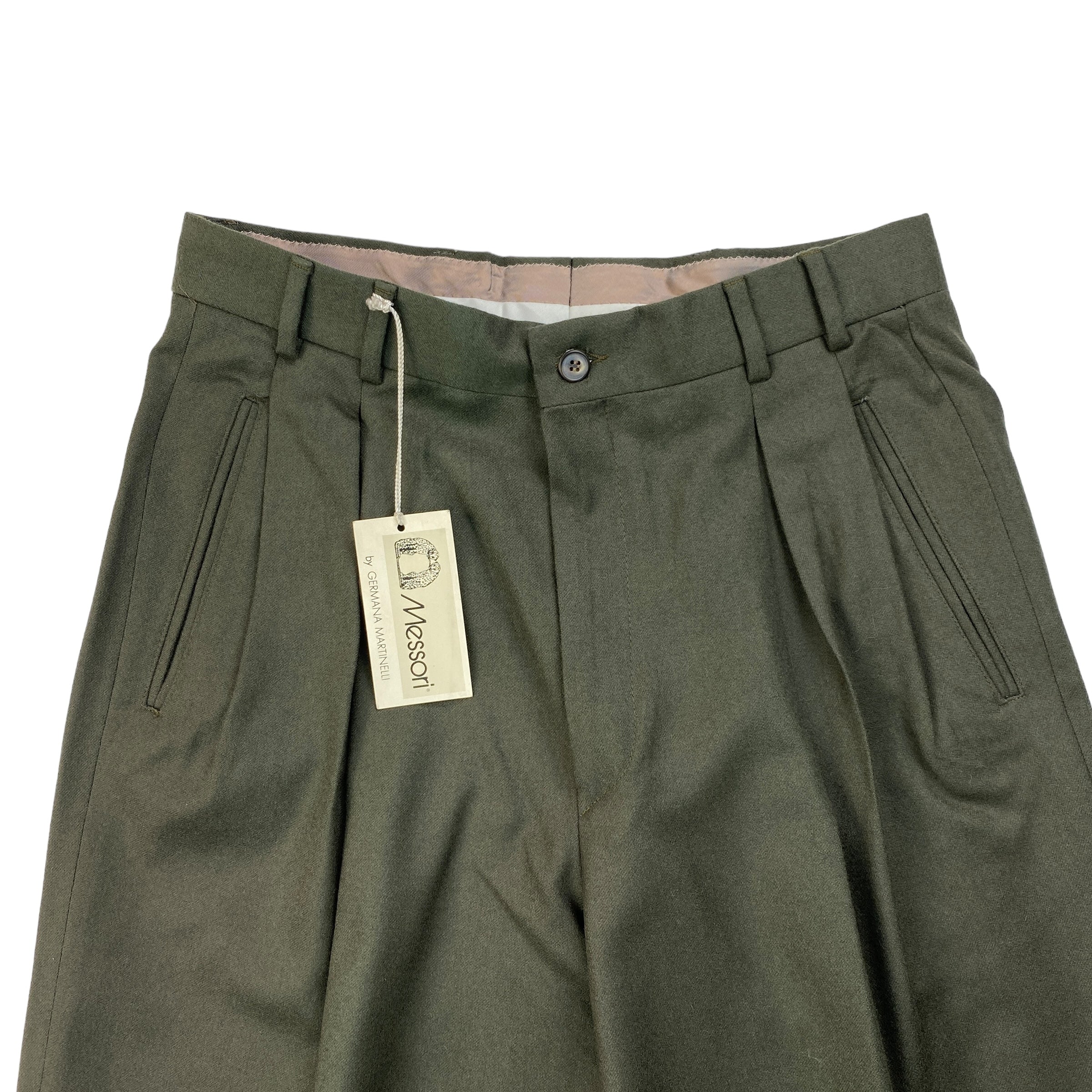 Messori pantalone verde — lana vergine d'archivio — IlBotteghino