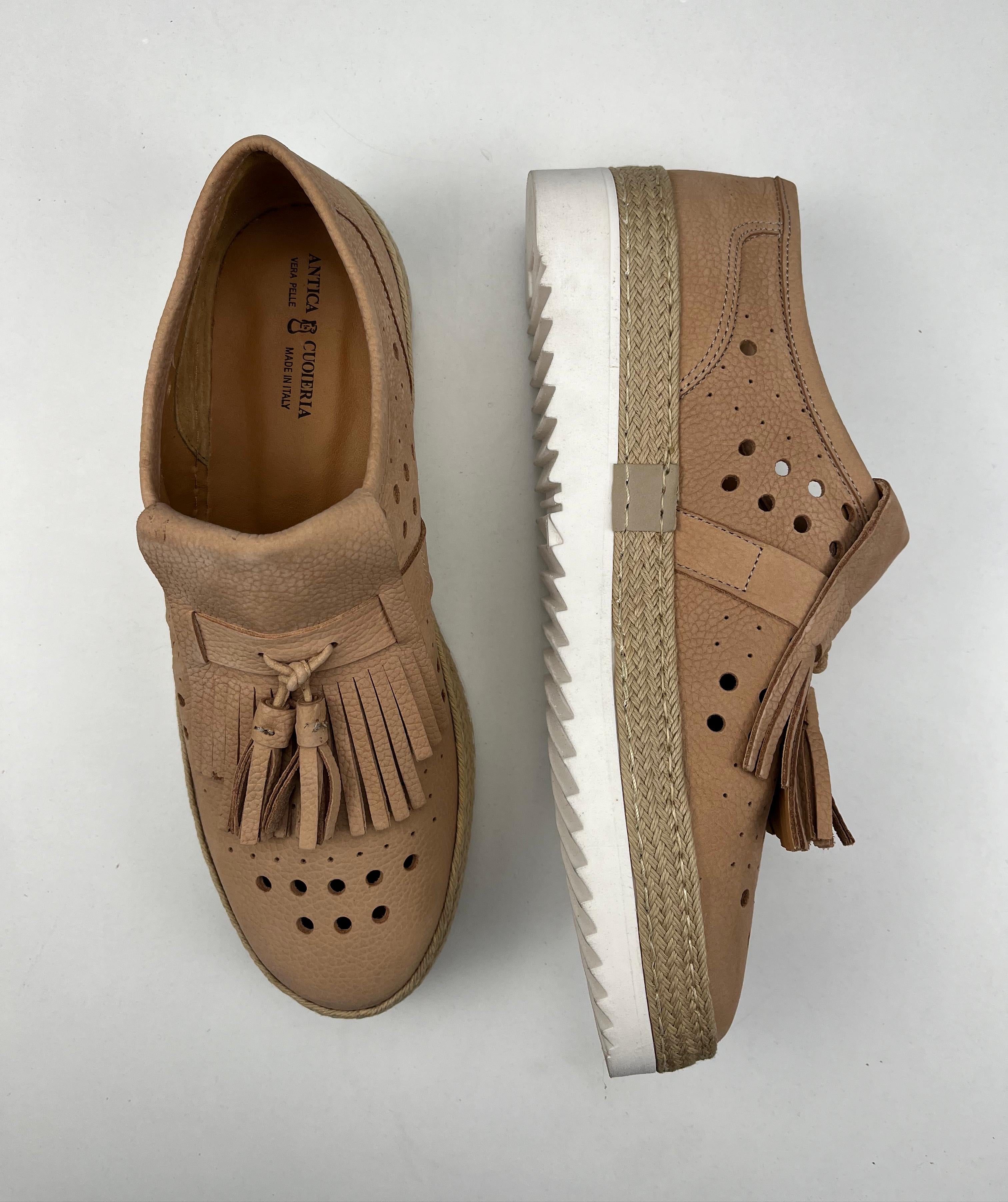 Antica Cuoieria scarpa beige — pezzo unico — IlBotteghino