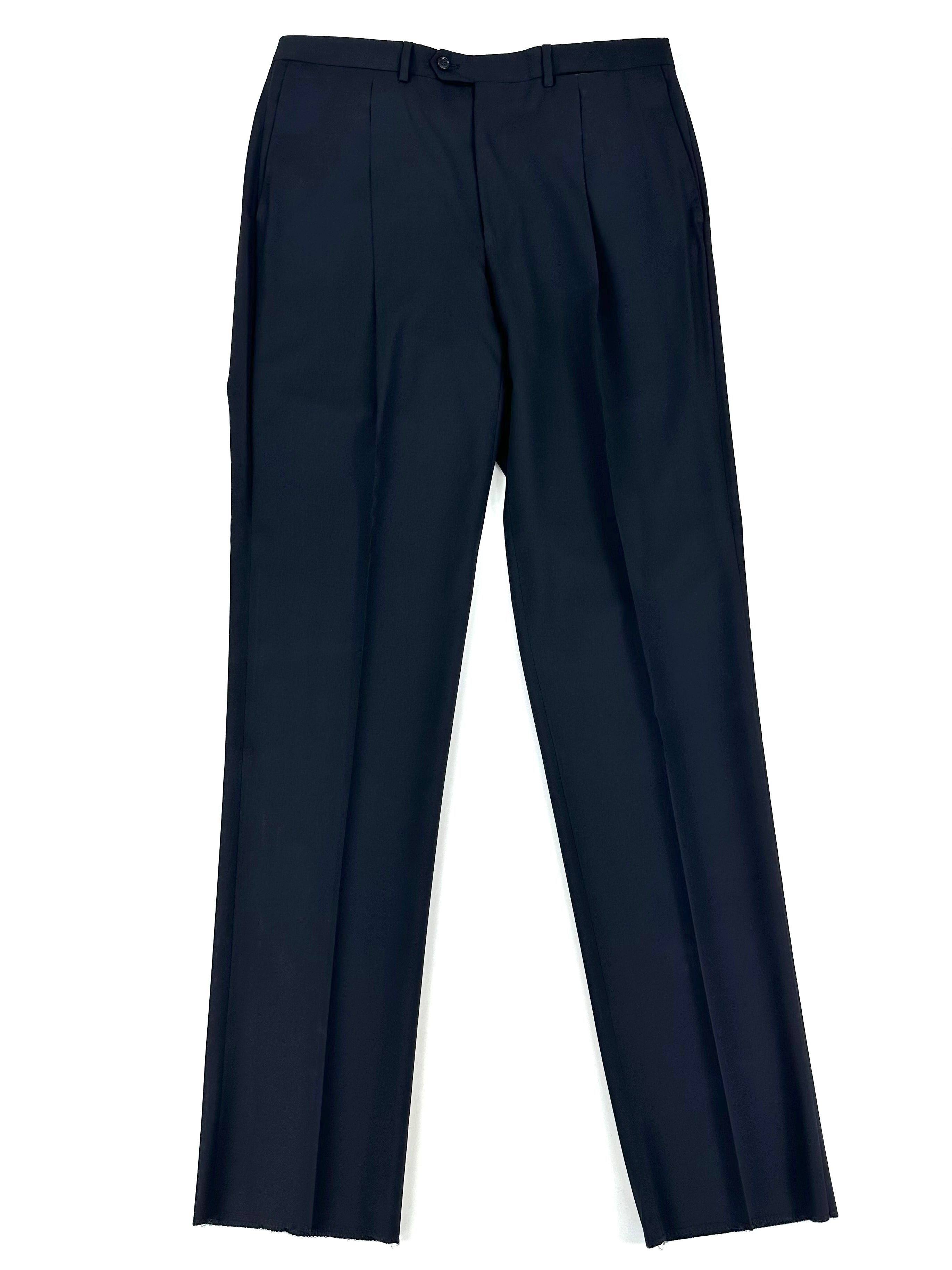 Pantalone Calabró by Forall nero - vista frontale con fondo non orlato