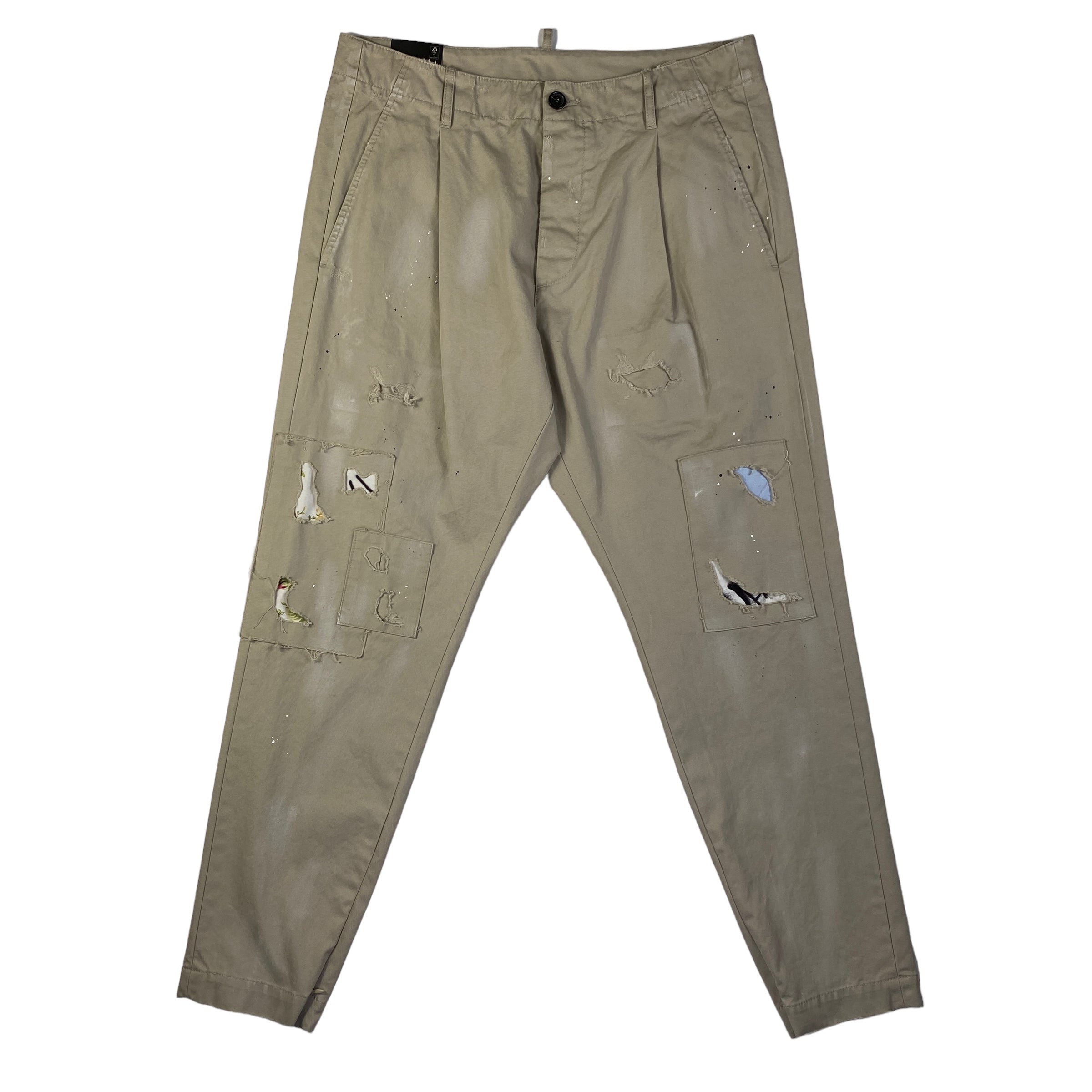 Pantalone Dsquared2 beige Zoom C, taglie US 32 e US 34 — IlBotteghino