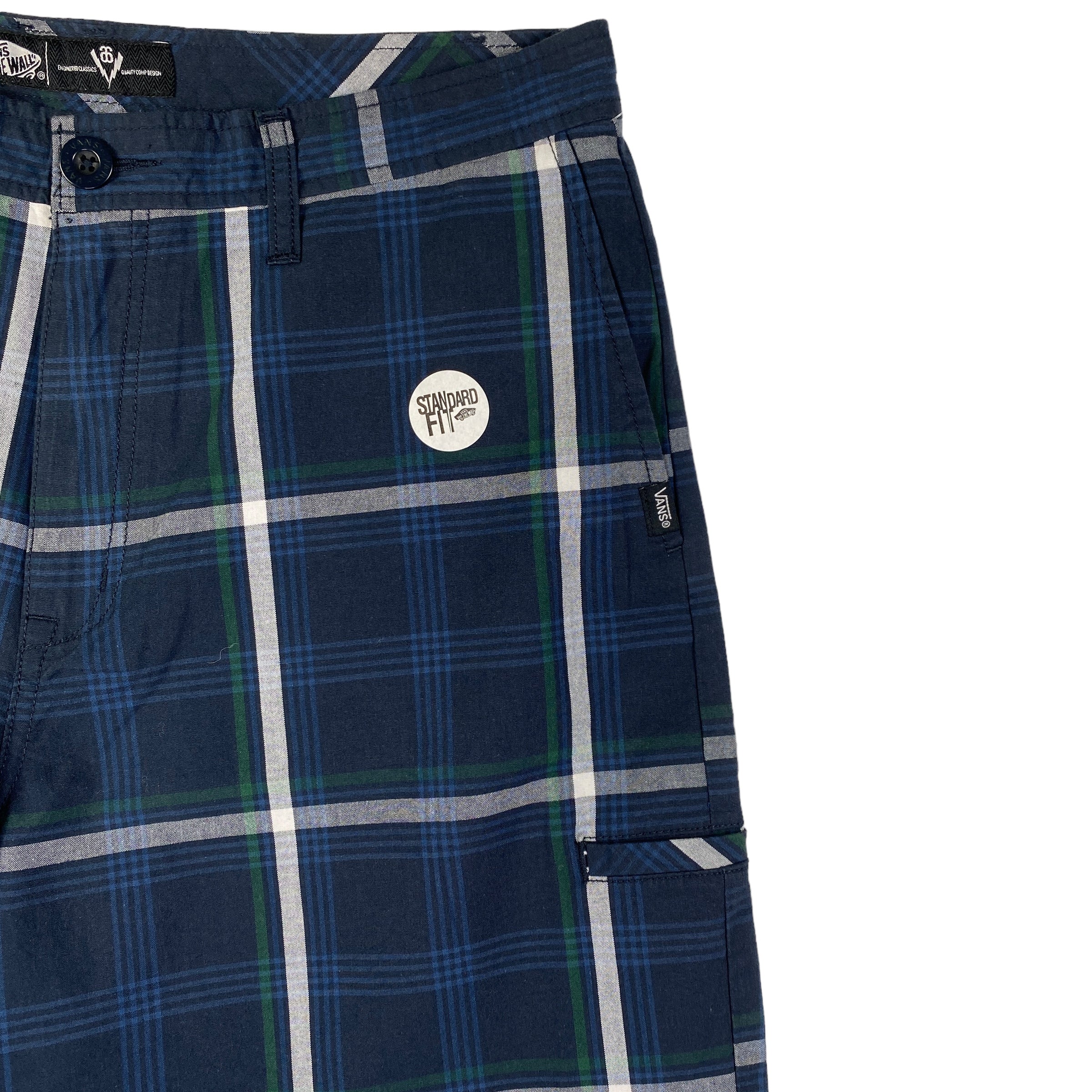 Vans short quadri blu/bianco — archivio moda streetwear — IlBotteghino