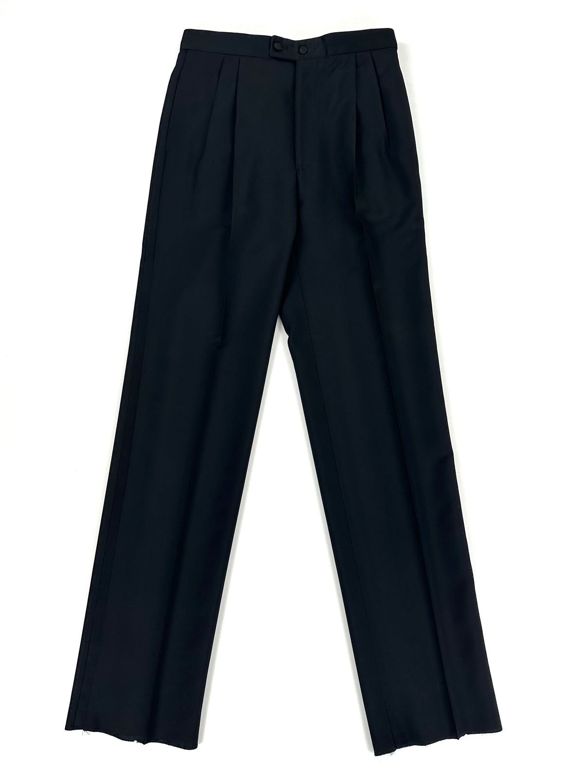 Pantalone smoking Calabró nero steso per intero