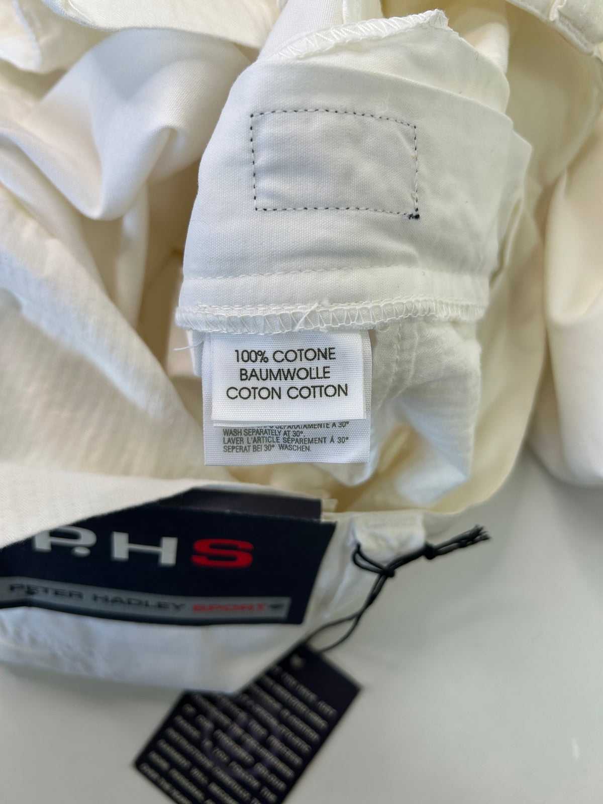 Peter Hadley Sport pantalone bianco — dettaglio tasca — IlBotteghino