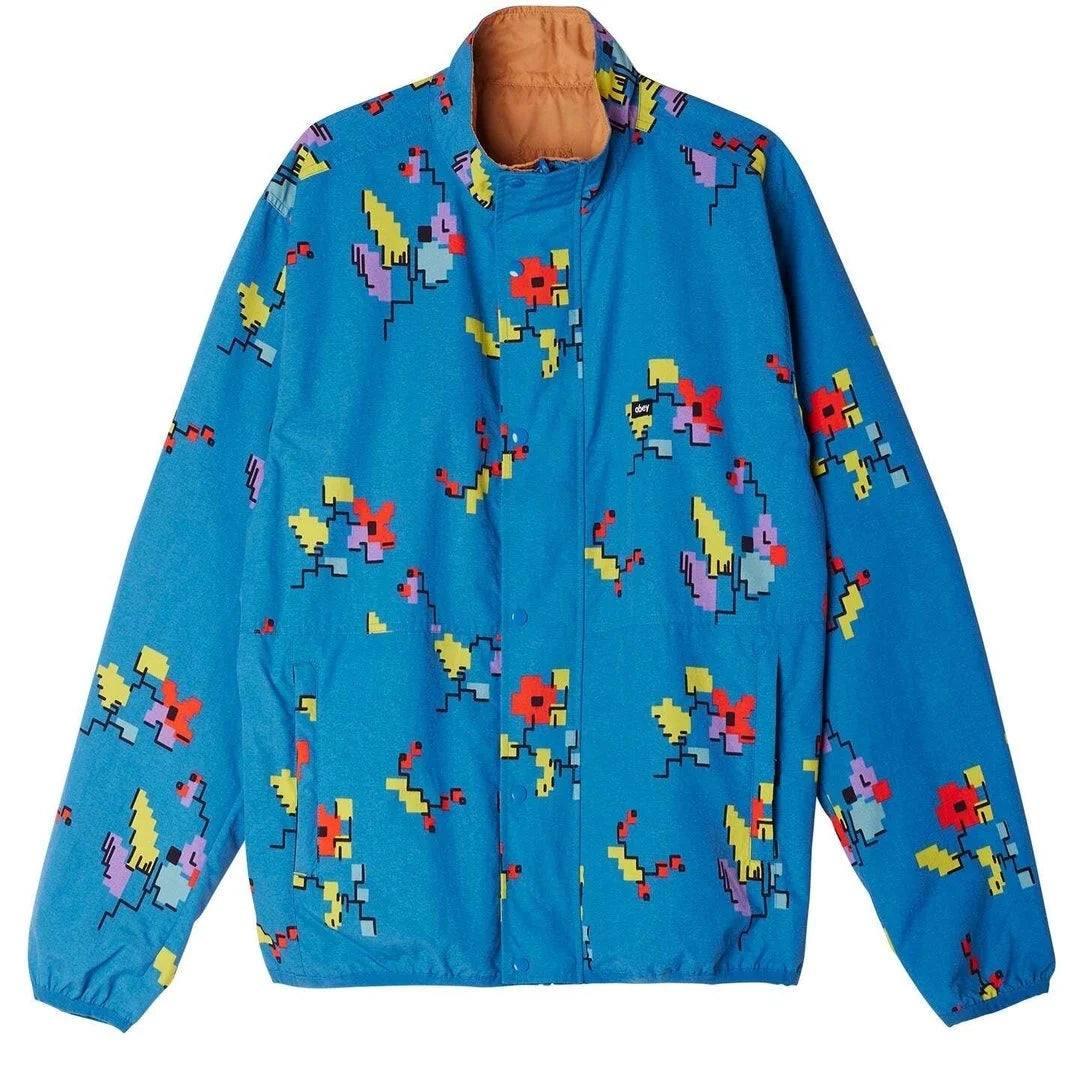 Giacca reversibile Obey Digital Atlantic Blue Multi, taglia M — IlBotteghino