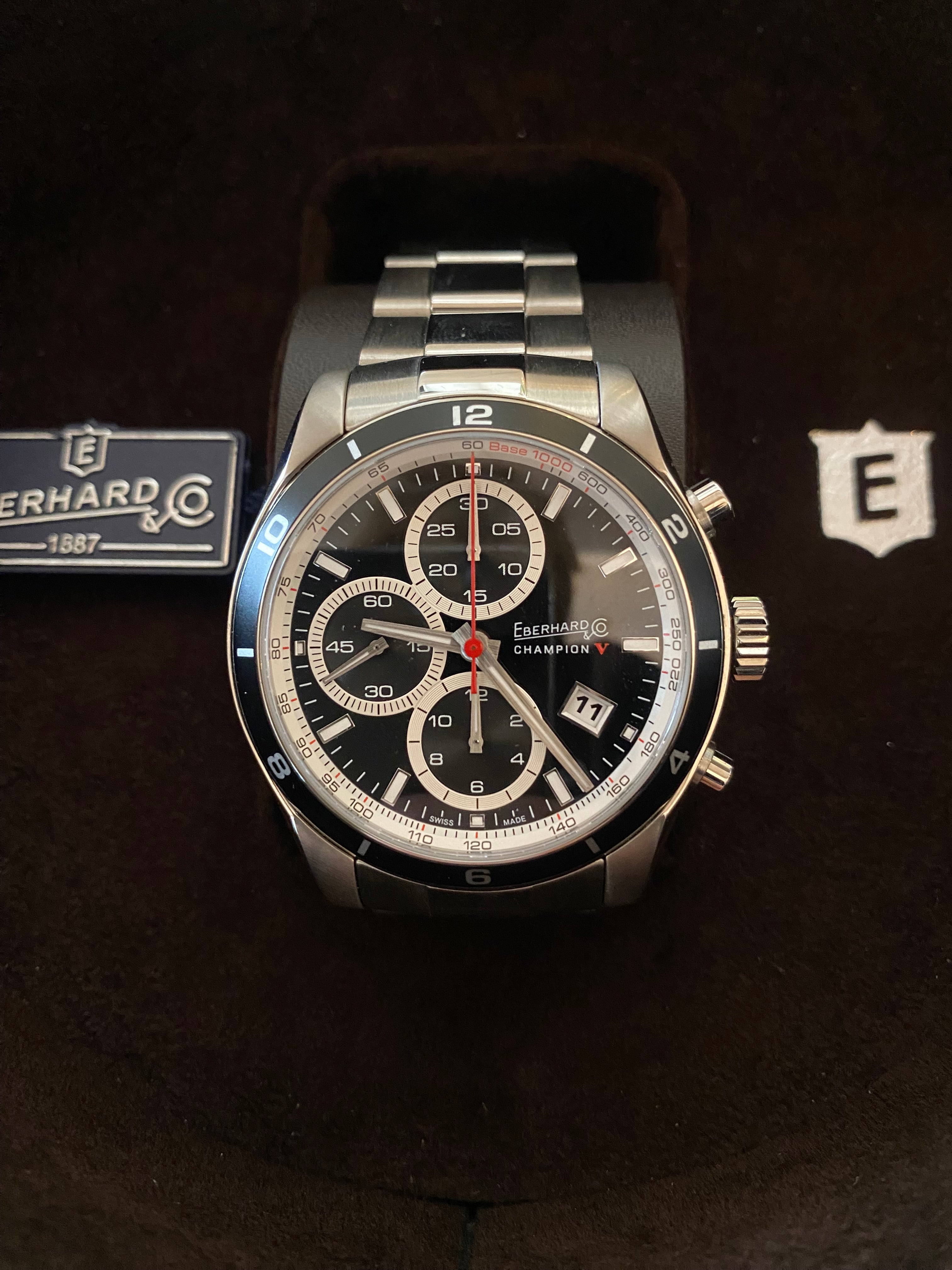 Eberhard Champion V — quadrante nero — IlBotteghino