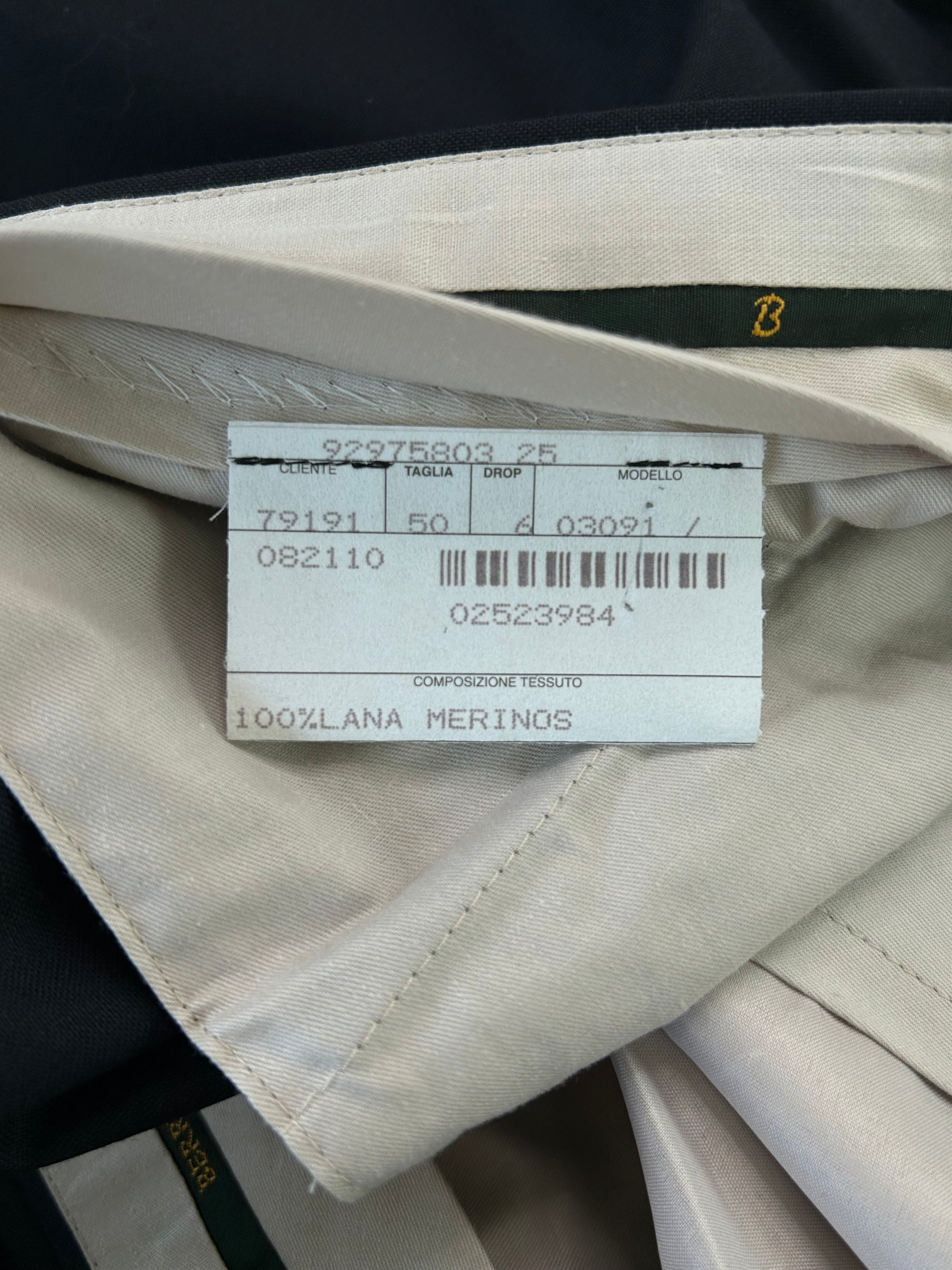 Berry pantalone blu navy — lana merinos Made in Italy — IlBotteghino