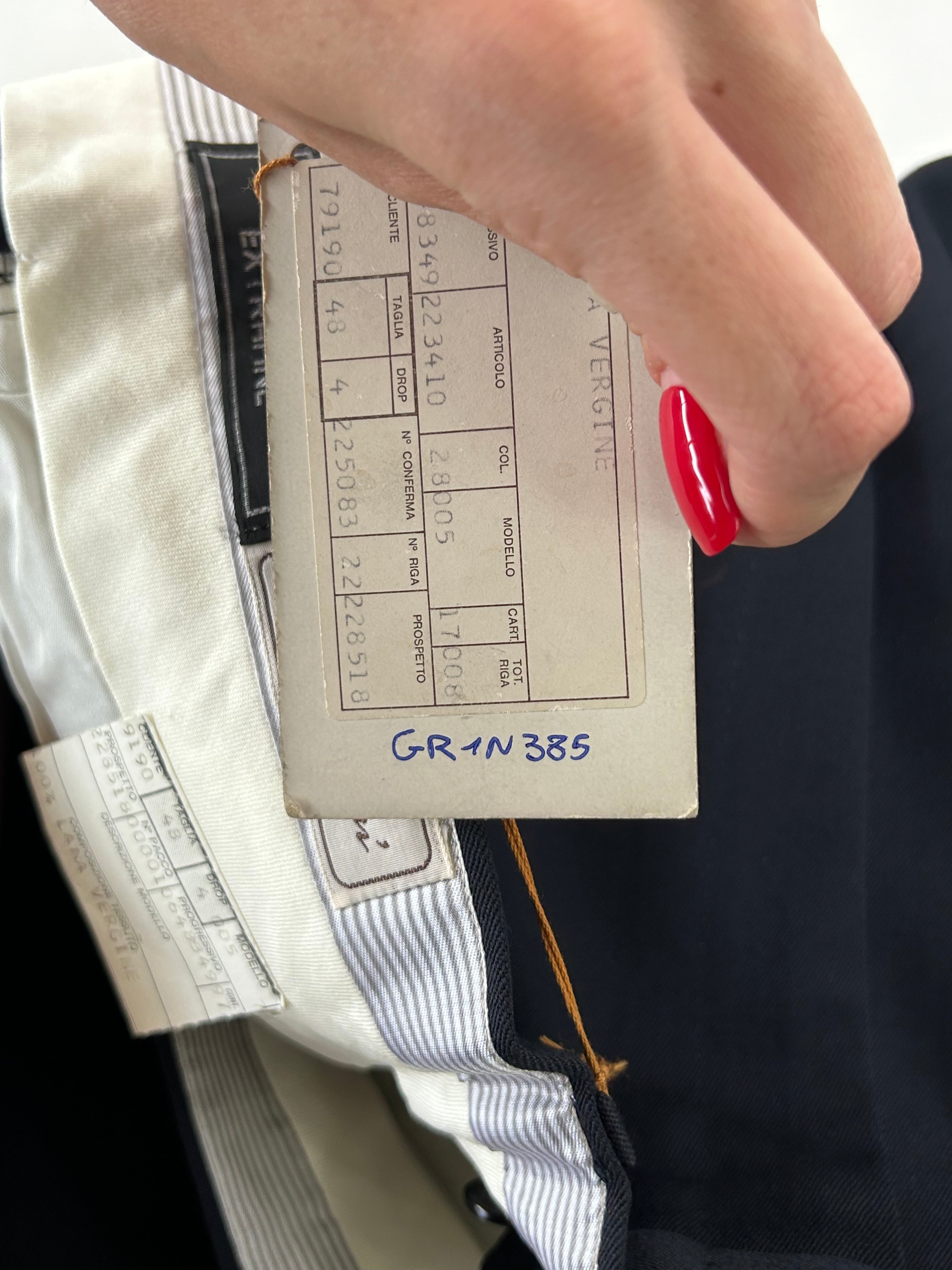 Giorgio Reggiani pantalone blu navy — dettaglio fondo gamba — IlBotteghino