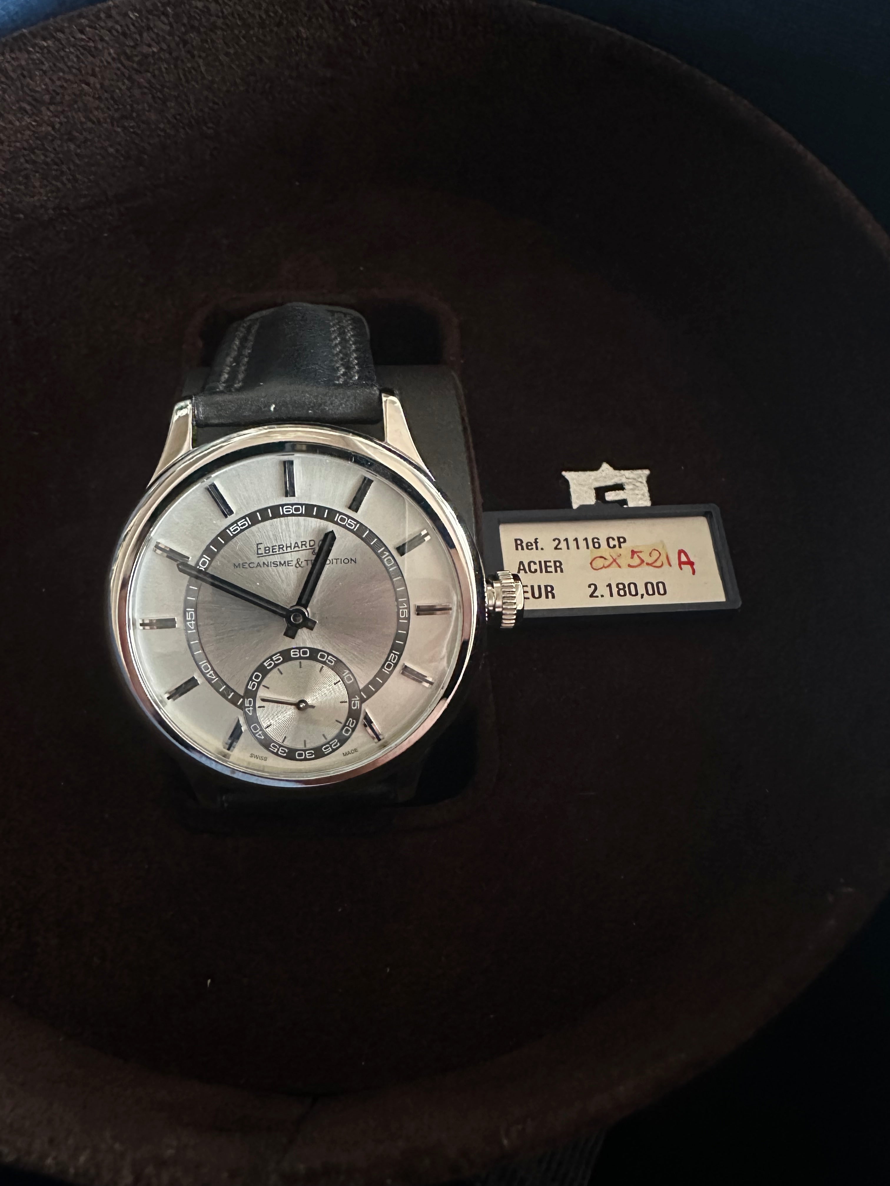 Eberhard Traversetolo Ref. 21116 CP quadrante argento — IlBotteghino