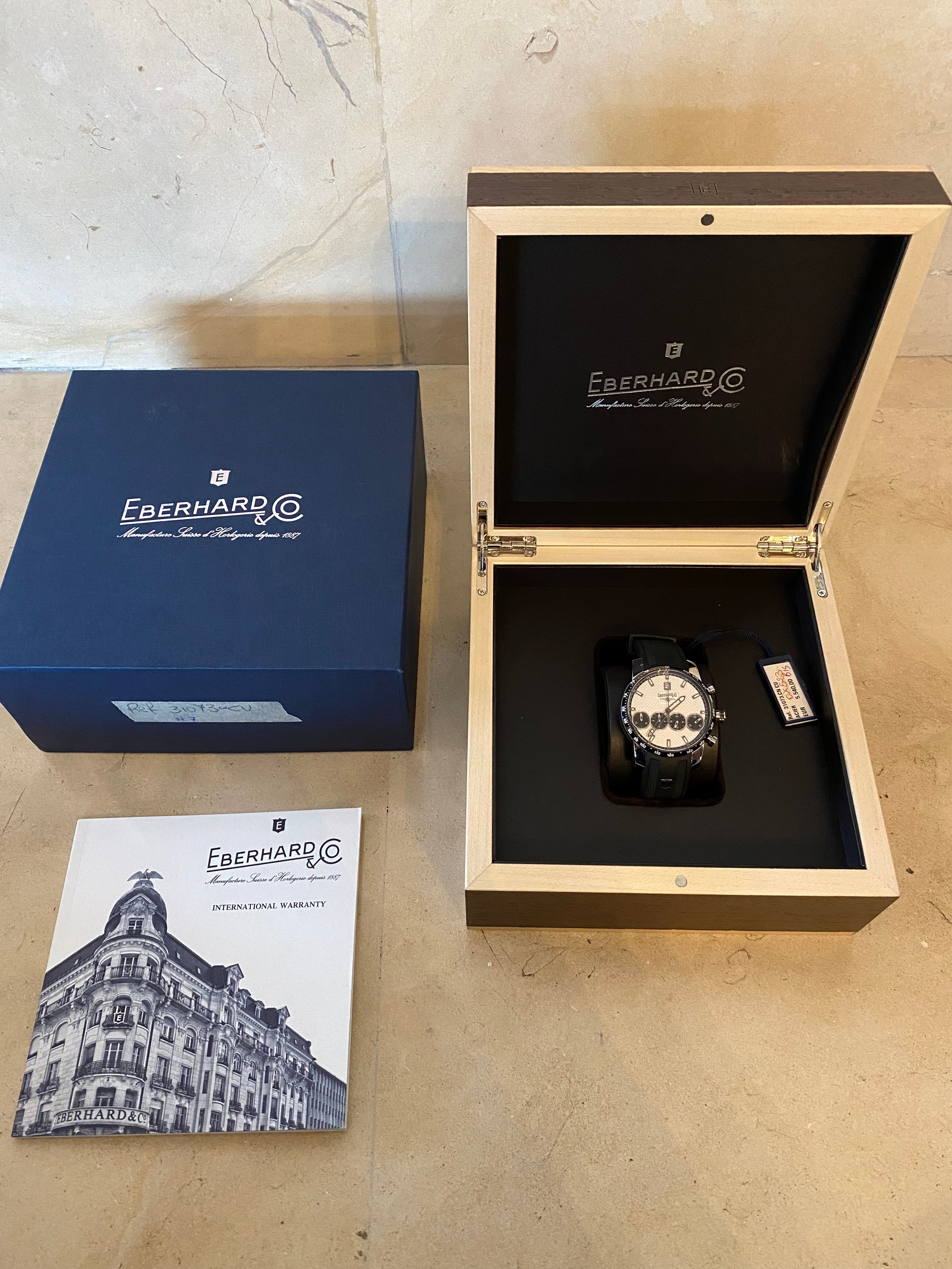 Eberhard Chrono 4 — quadrante bianco datario — IlBotteghino