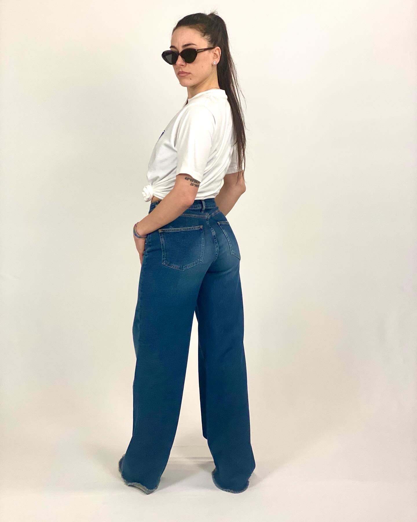 Bott.94 jeans palazzo — denim di ricerca — IlBotteghino