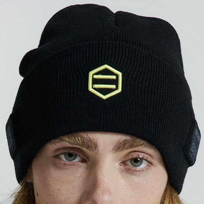 Cappellino beanie Dolly Noire Hexagon nero/giallo, taglia unica — IlBotteghino
