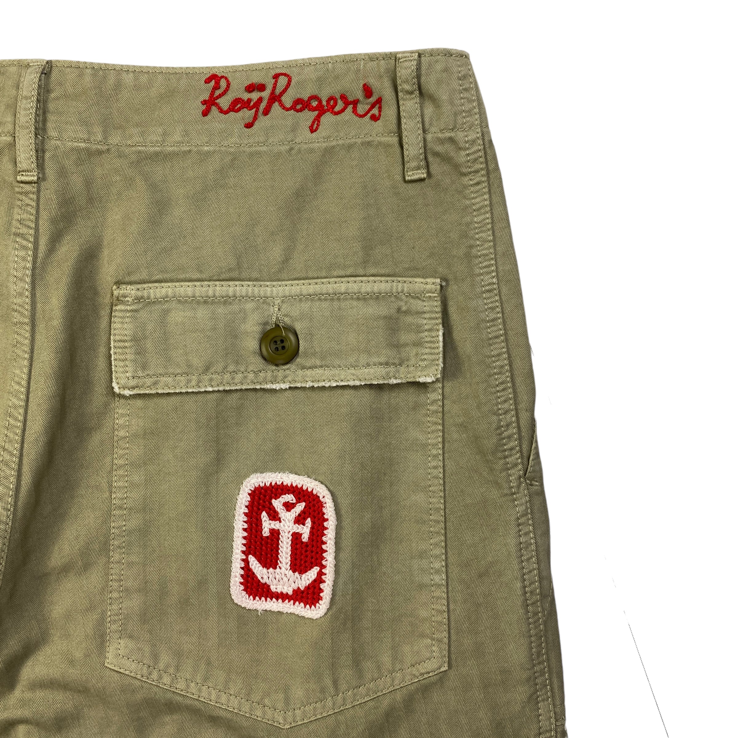 Roy Roger's pantalone beige spiga — pezzo unico d'archivio — IlBotteghino