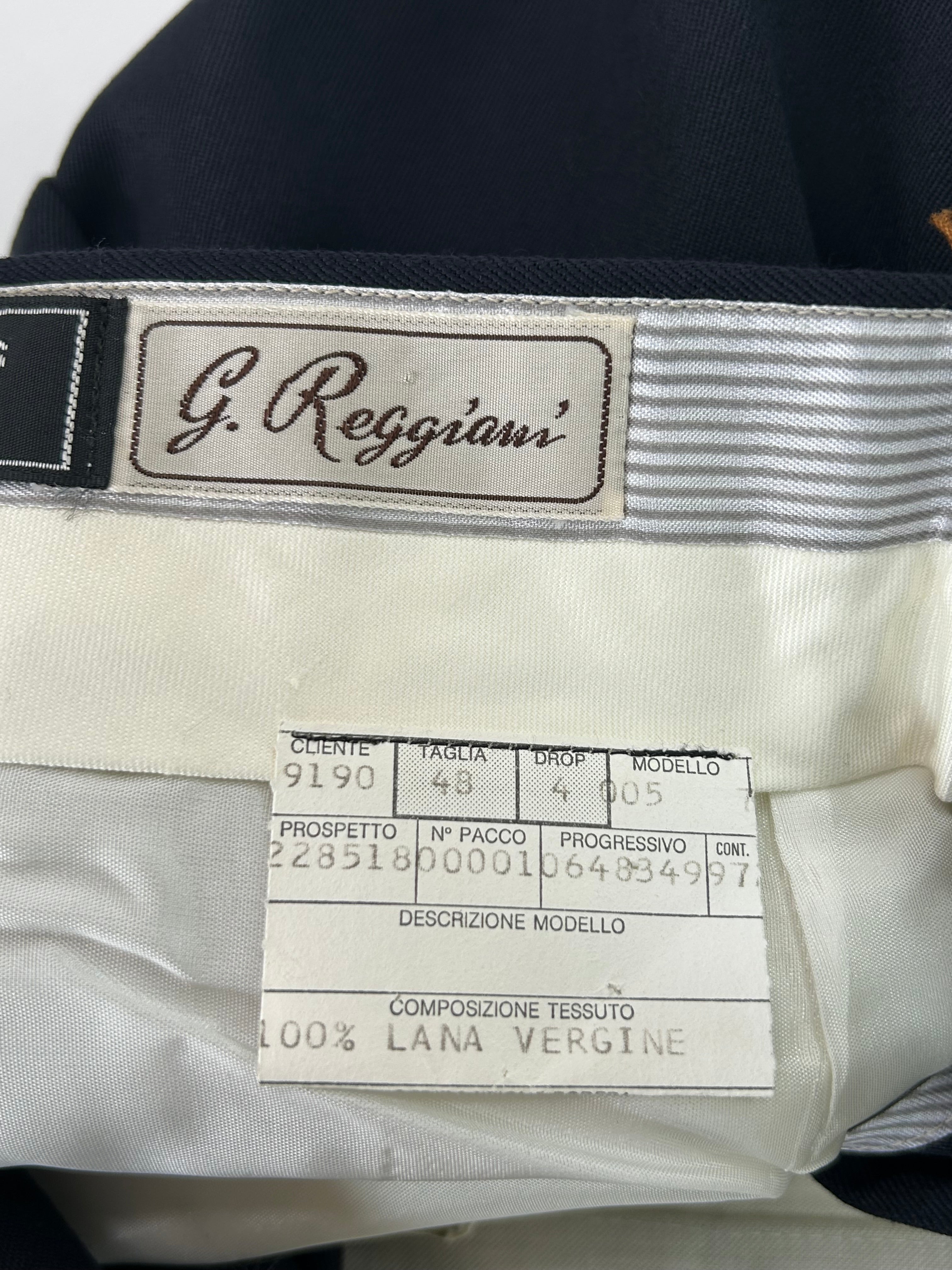 Giorgio Reggiani pantalone blu navy — dettaglio finiture — IlBotteghino