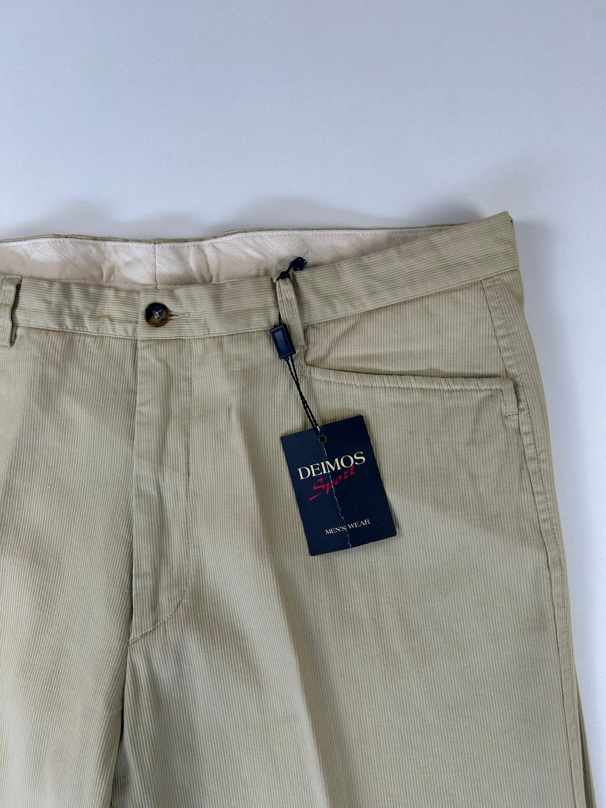 Pantalone Deimos beige a righe cotone, taglia IT 54 — IlBotteghino