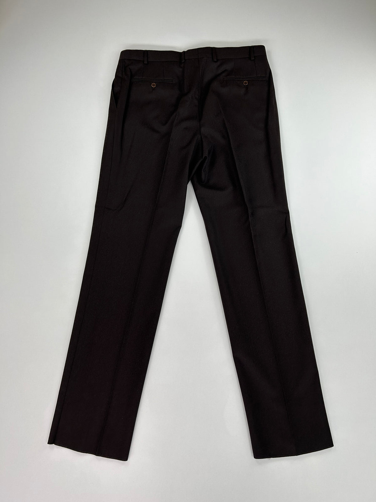 Berry pantalone marrone scuro — lana sartoriale — IlBotteghino