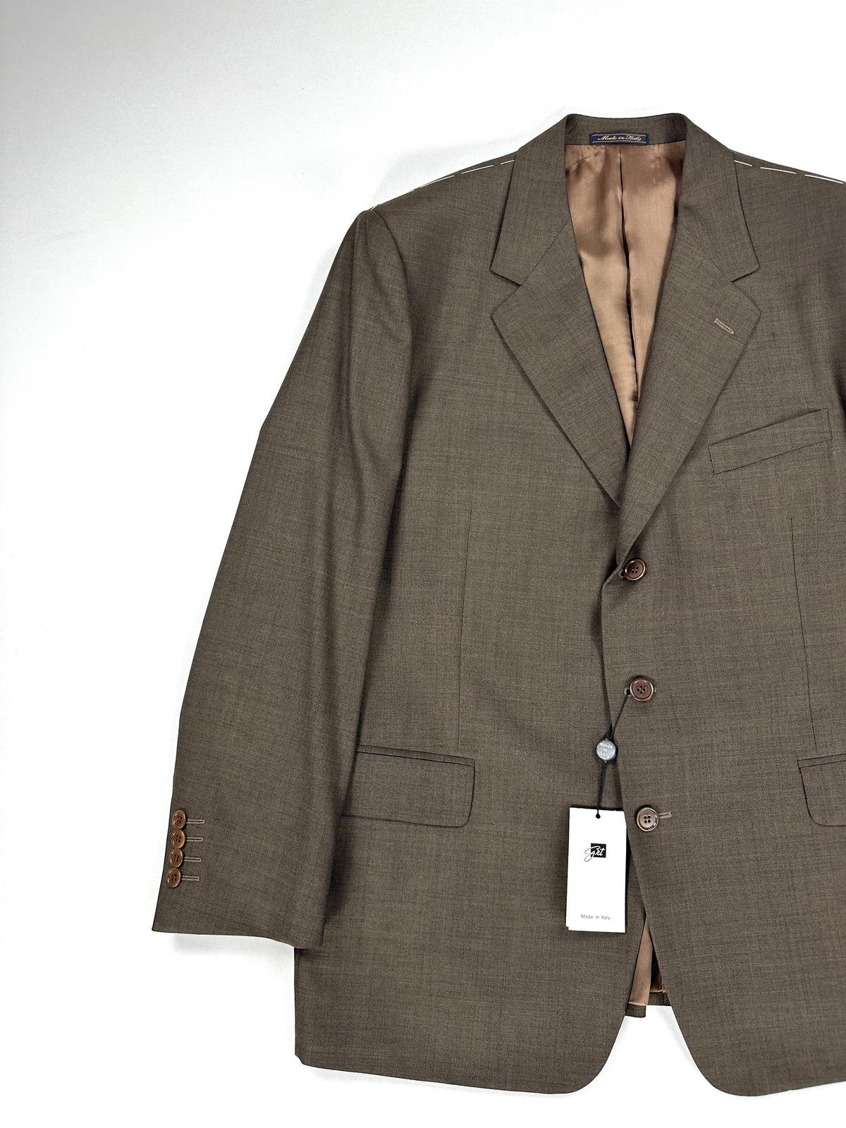 Giacca Garrett's marrone di tre quarti, con spalla e revers in evidenza