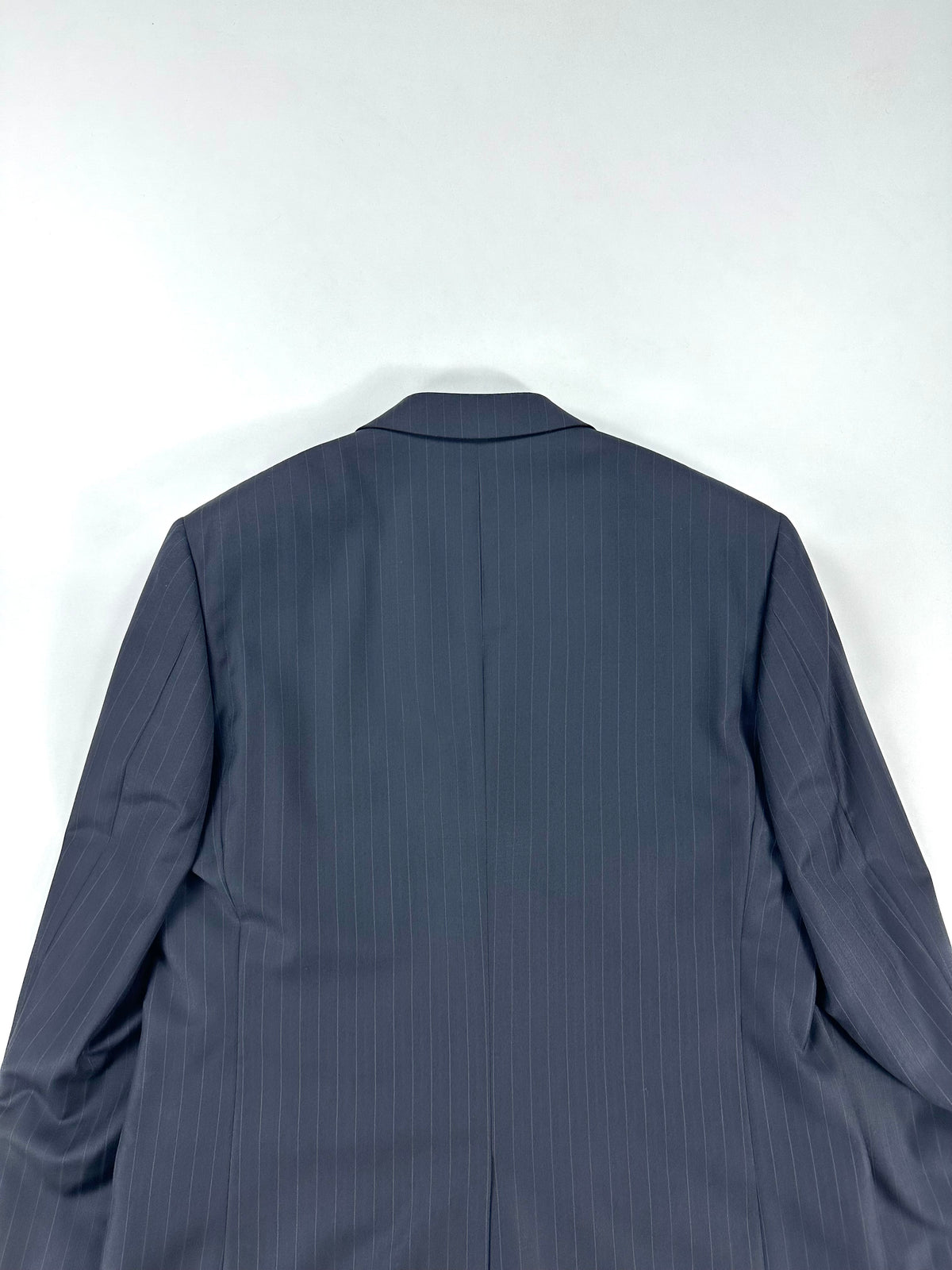 Giacca Versace Collection blu gessata - dettaglio spalle e schiena