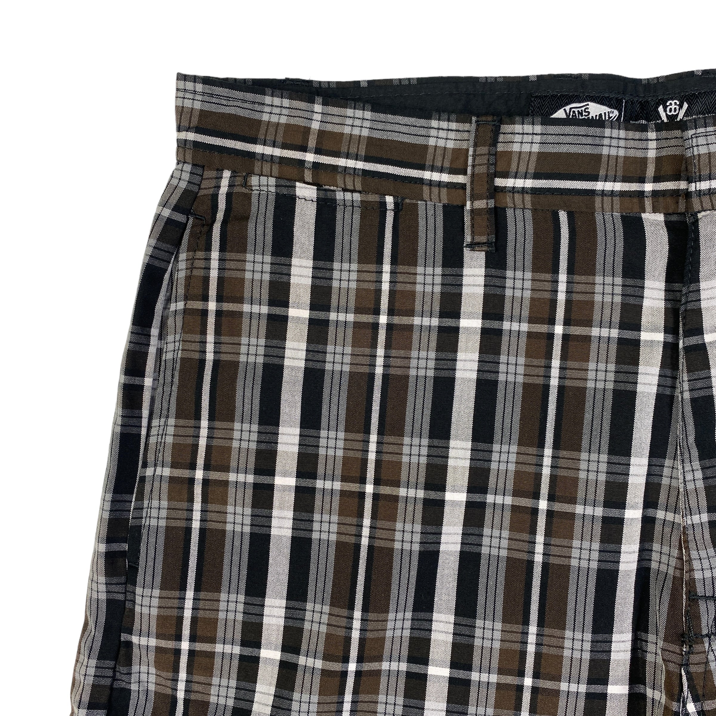 Vans short quadri grigio/marrone — pezzo unico d'archivio — IlBotteghino