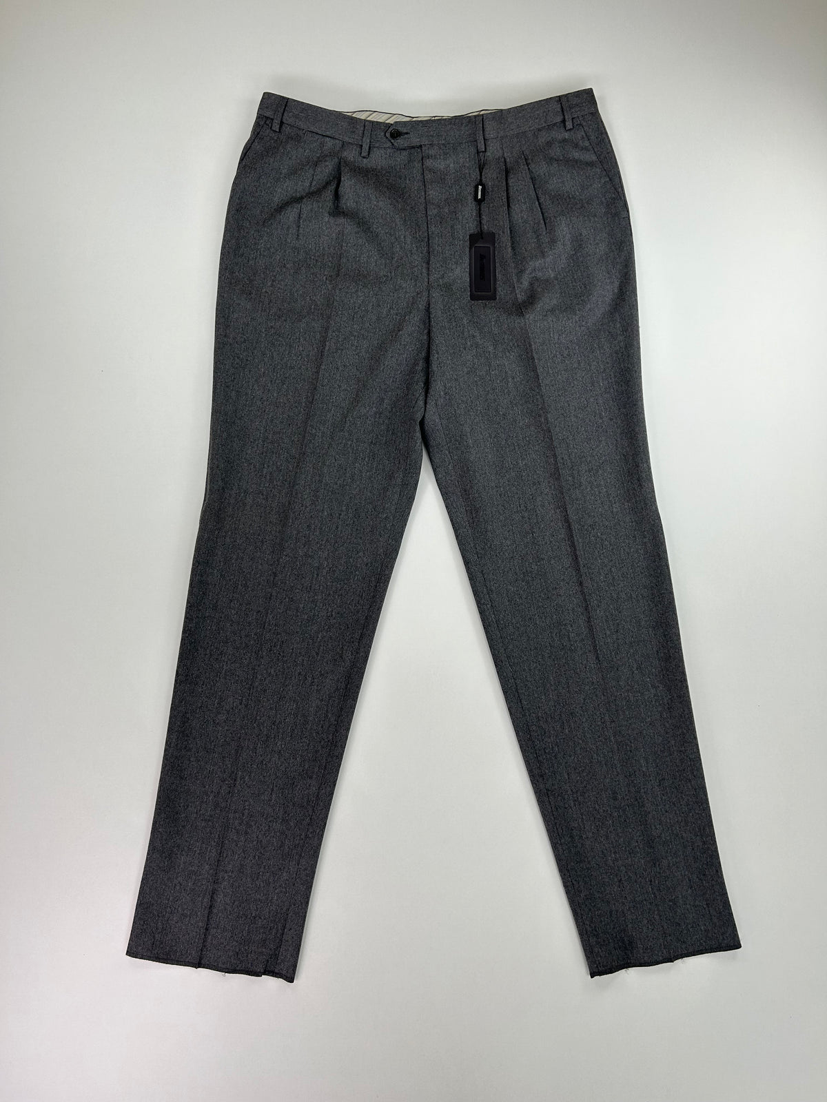 Pantalone sartoriale Deimos grigio lana vergine, taglia IT 62 — IlBotteghino