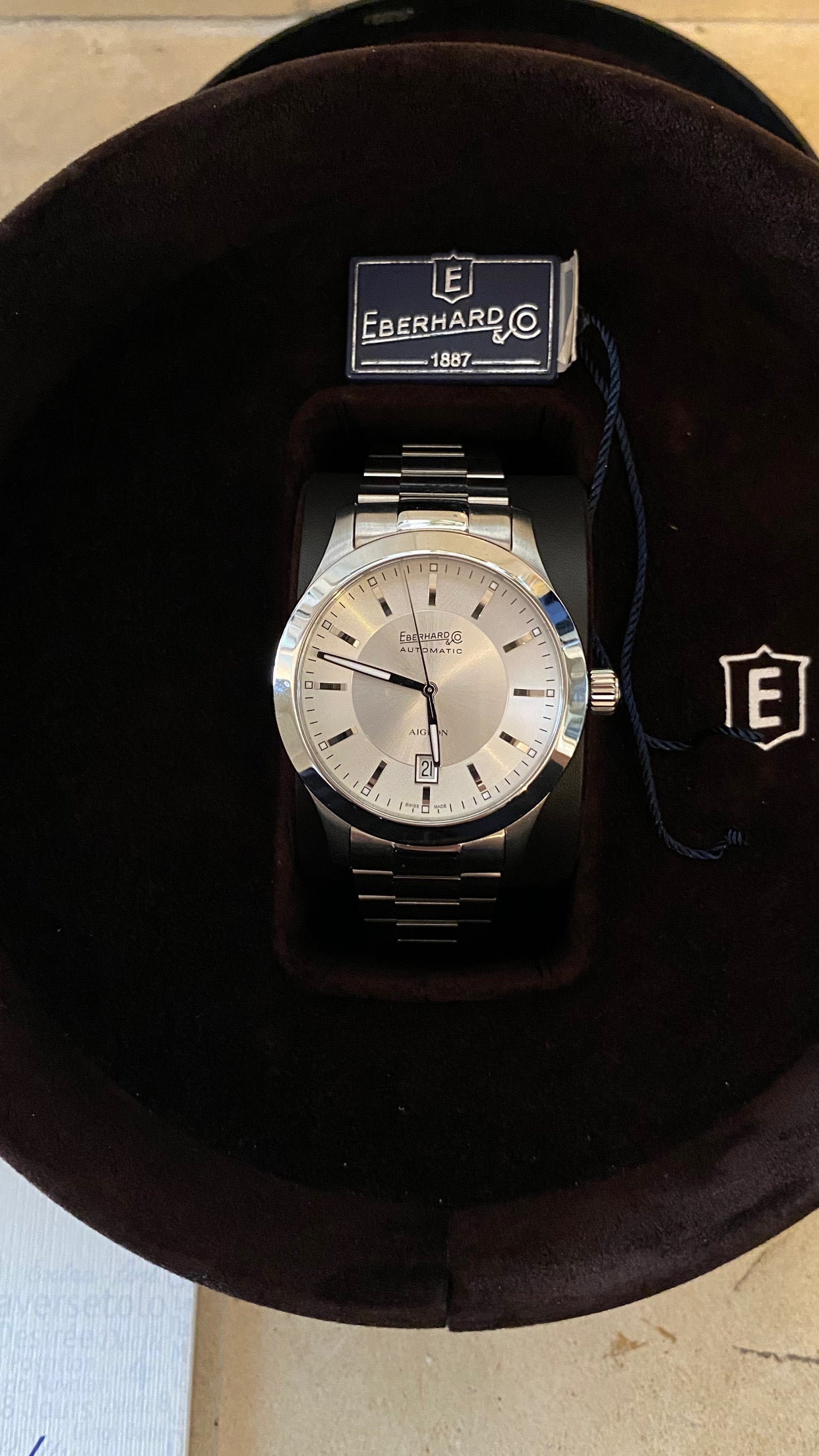 Eberhard Aiglon — cassa in acciaio 40mm — IlBotteghino
