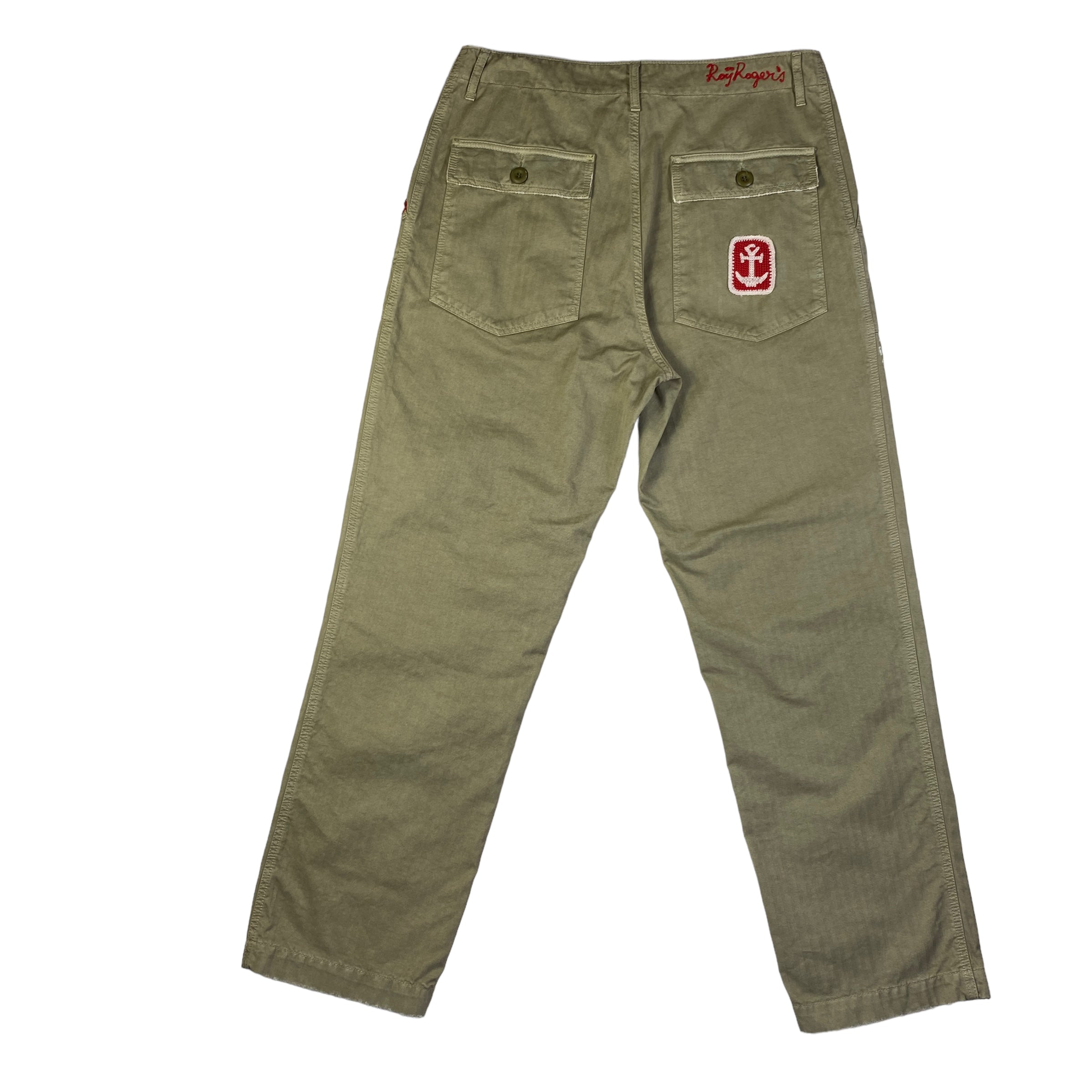 Roy Roger's pantalone beige spiga — streetwear d'archivio — IlBotteghino