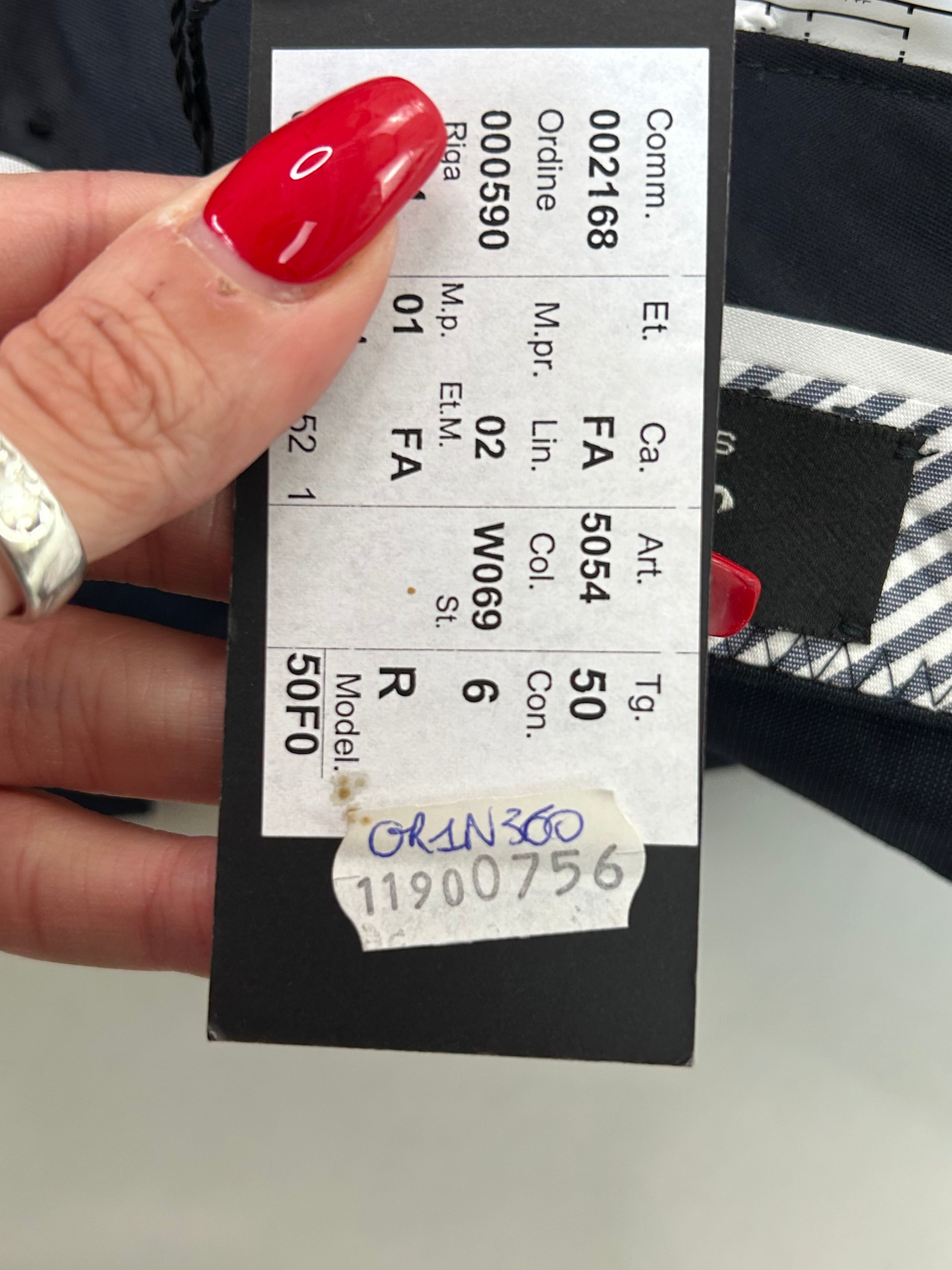 Facis pantalone blu navy — dettaglio tessuto — IlBotteghino