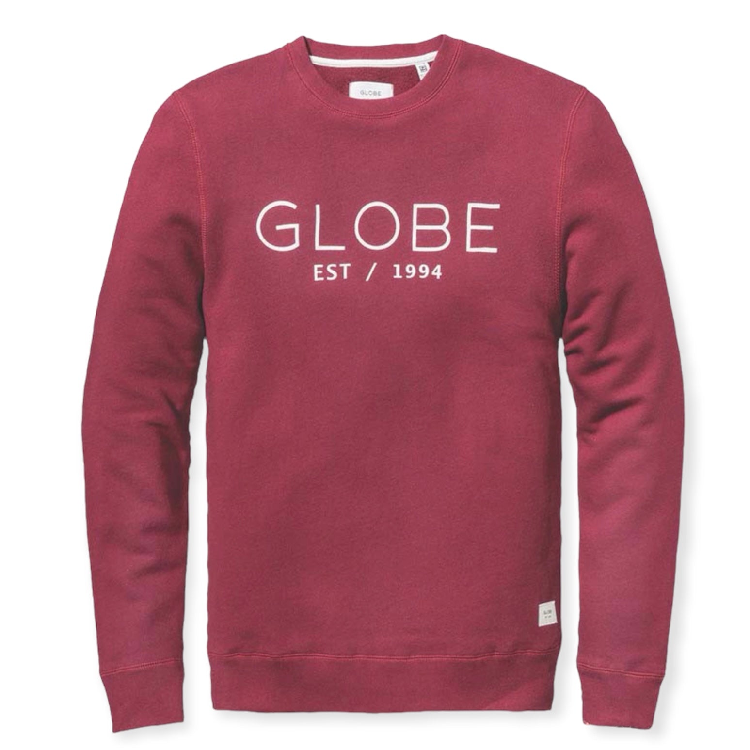 Felpa girocollo Globe Mod Crew II wine, taglia S — IlBotteghino