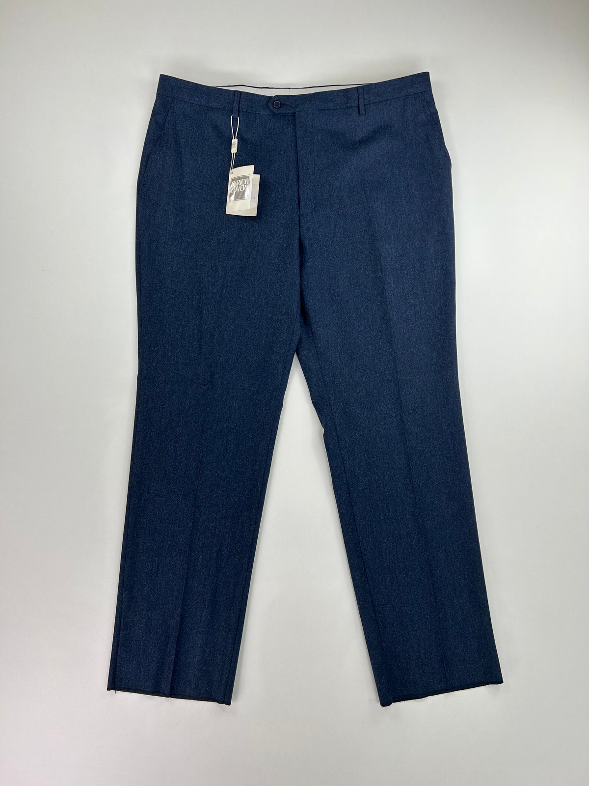 Pantalone sartoriale Enrico Coveri mid blue lana vergine, taglia IT 62 — IlBotteghino