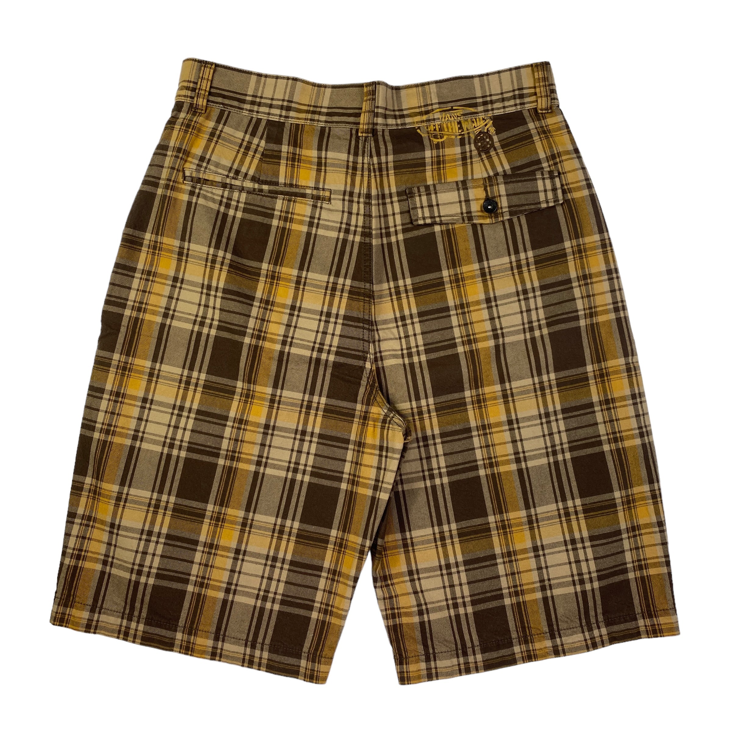 Vans short quadri giallo — streetwear d'archivio — IlBotteghino