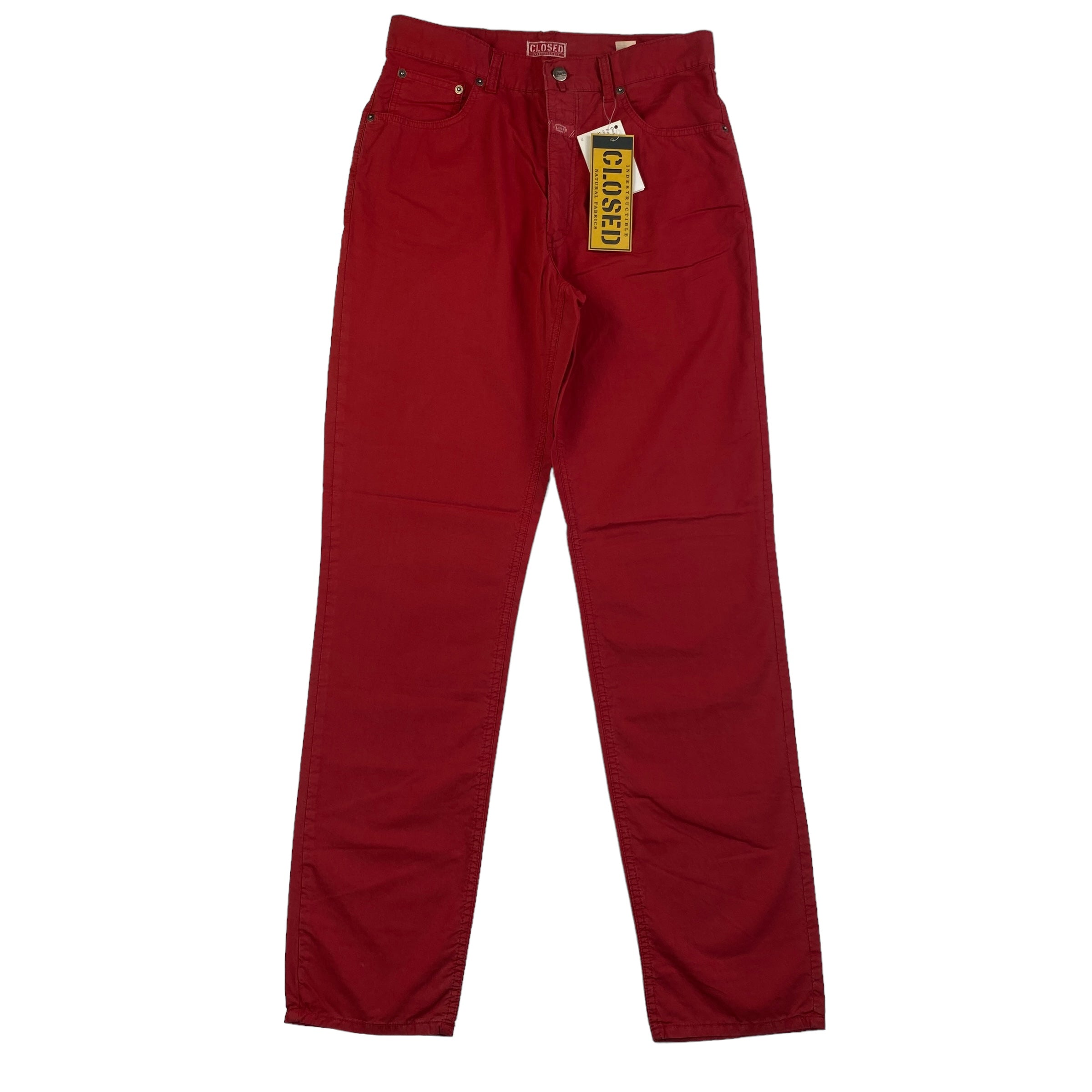 Pantalone Closed vintage denim rosso, taglia IT 48 — IlBotteghino