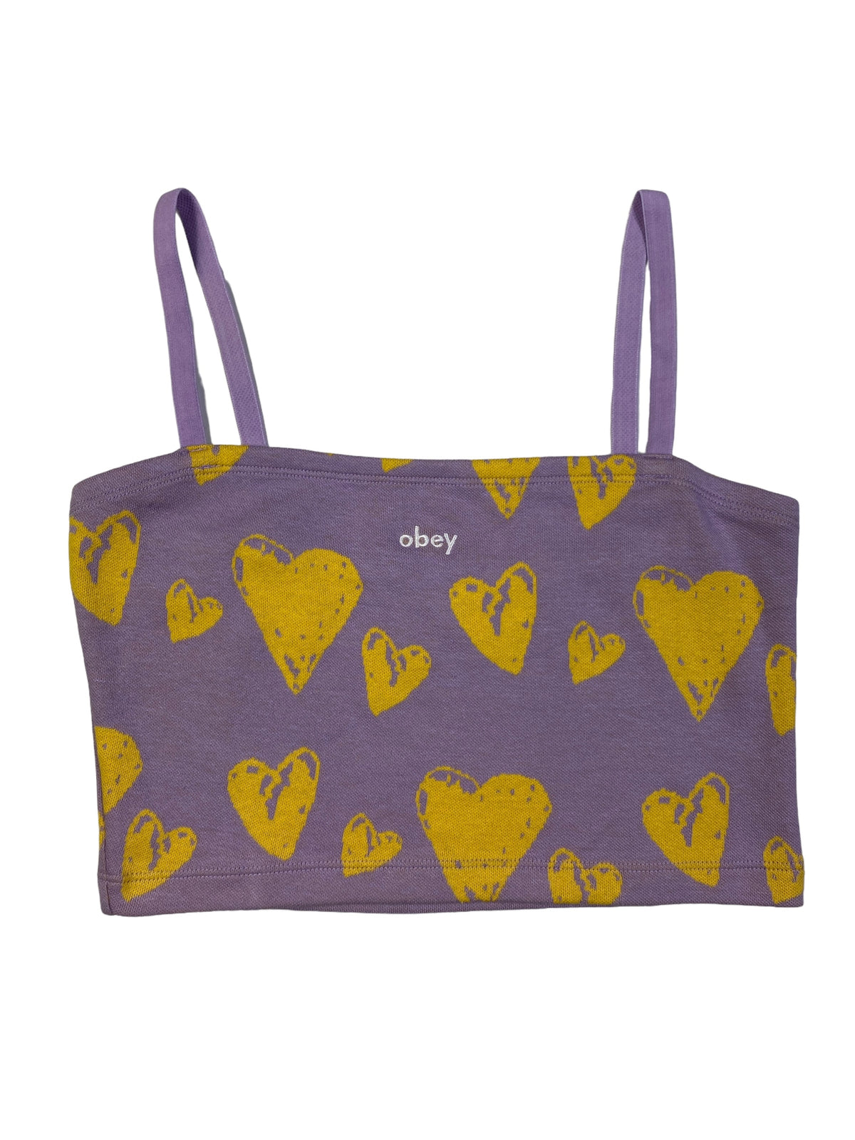 Top Obey Carly Cropped Tank lilla, taglia XS — IlBotteghino