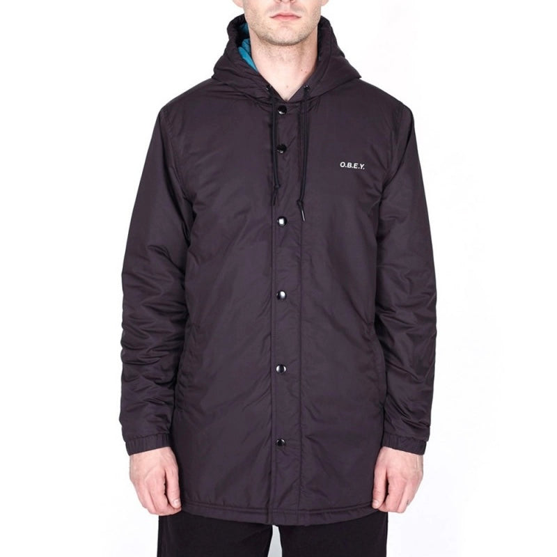 Parka Obey Singford oversize nero, taglia L — IlBotteghino