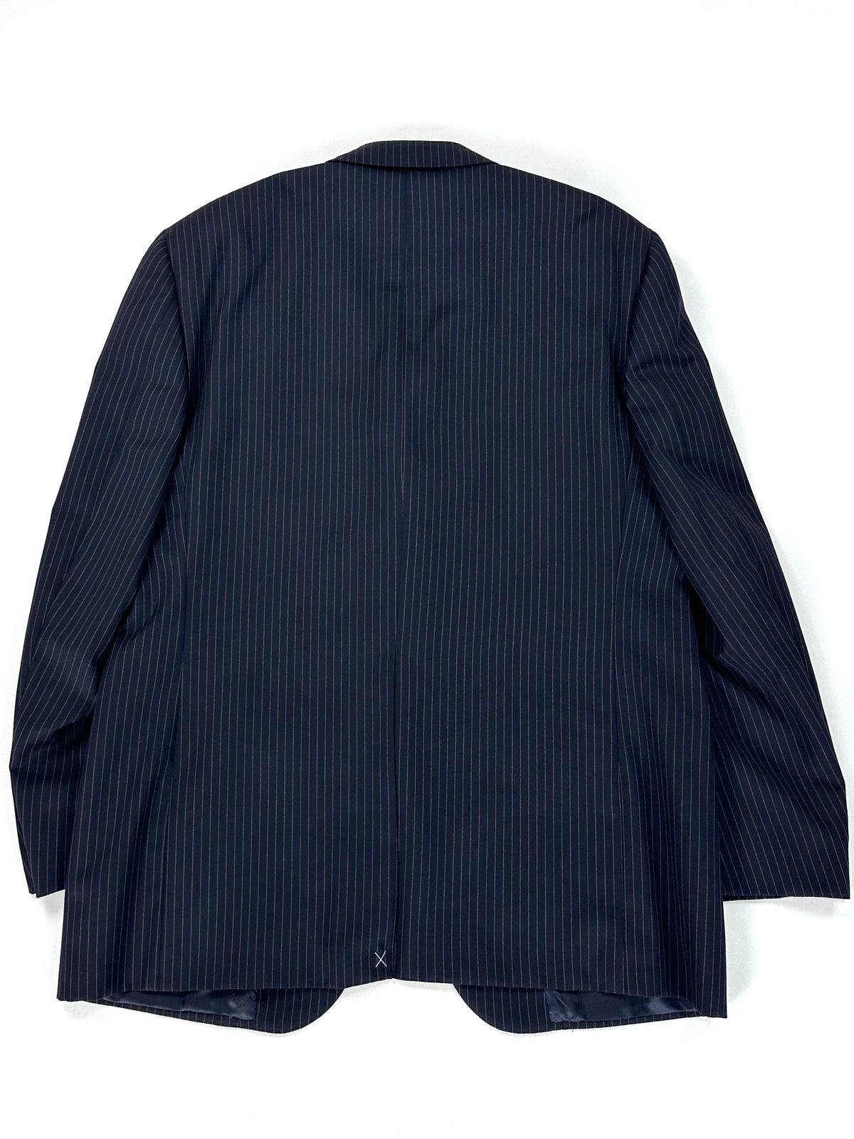 Giacca Garrett's blu navy gessato, vista posteriore