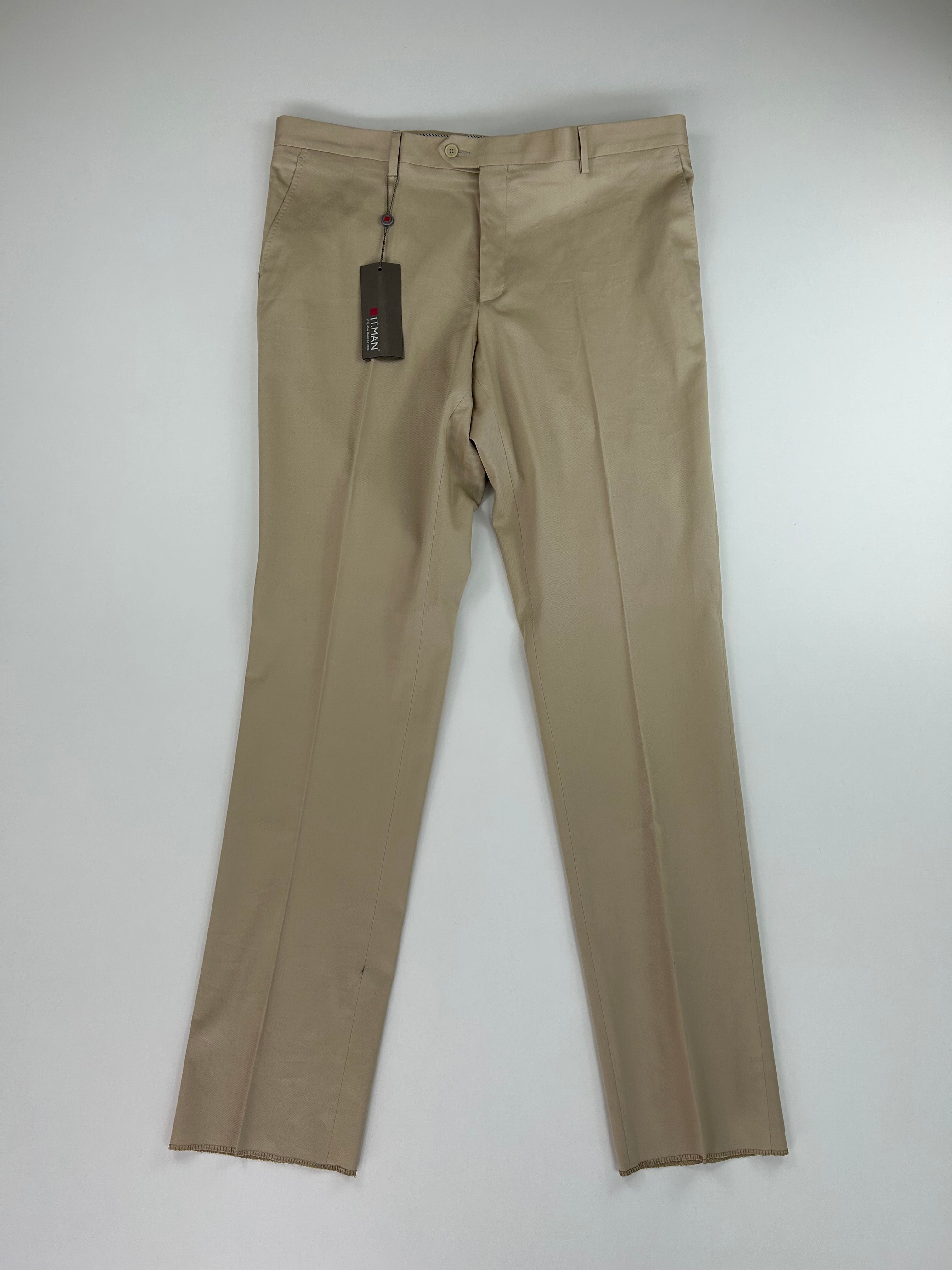 Pantalone sartoriale IT.MAN sabbia cotone, taglia IT 56 — IlBotteghino