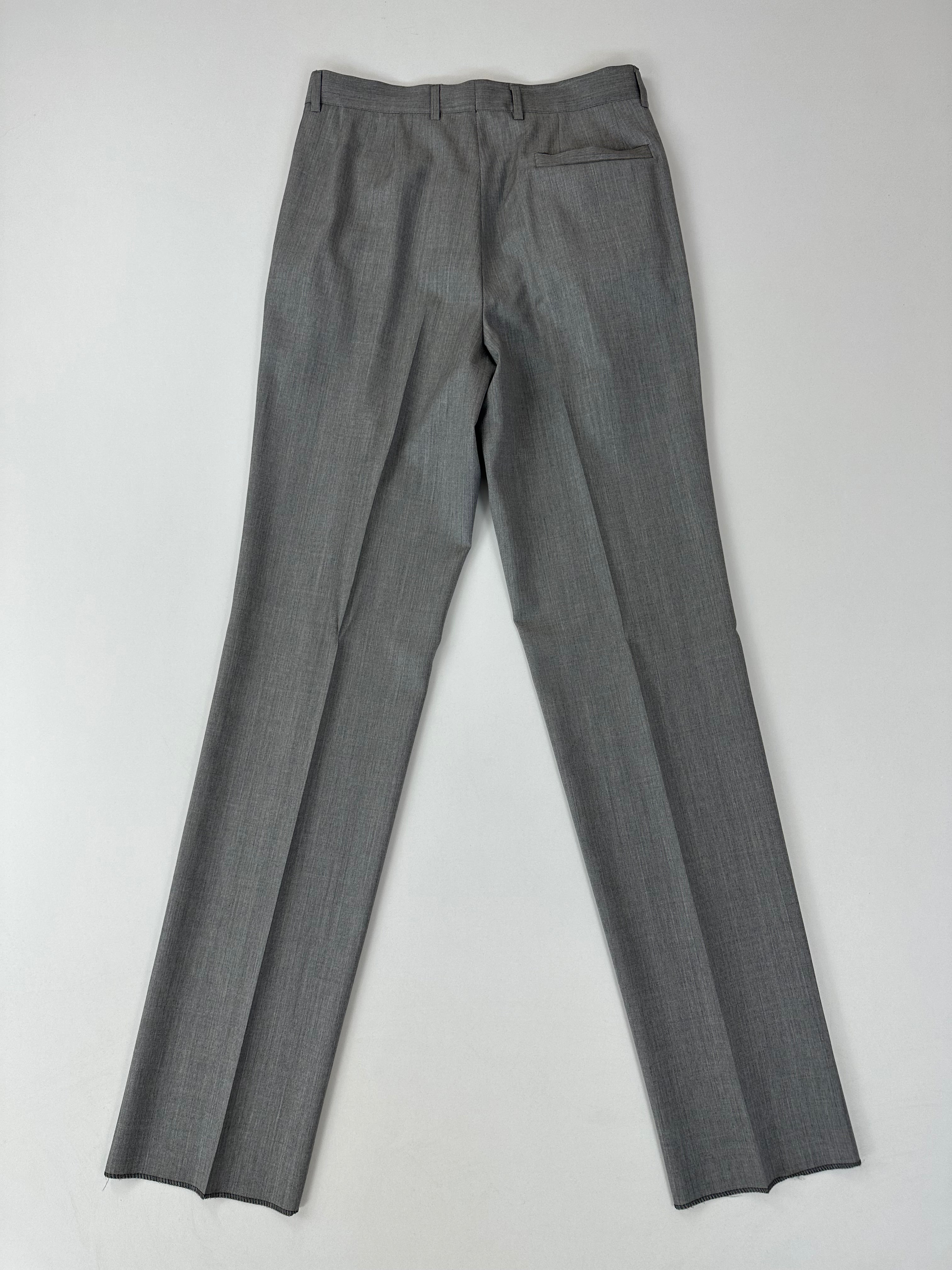 Abito Gianni Versace grigio chiaro, dettaglio texture tessuto lana