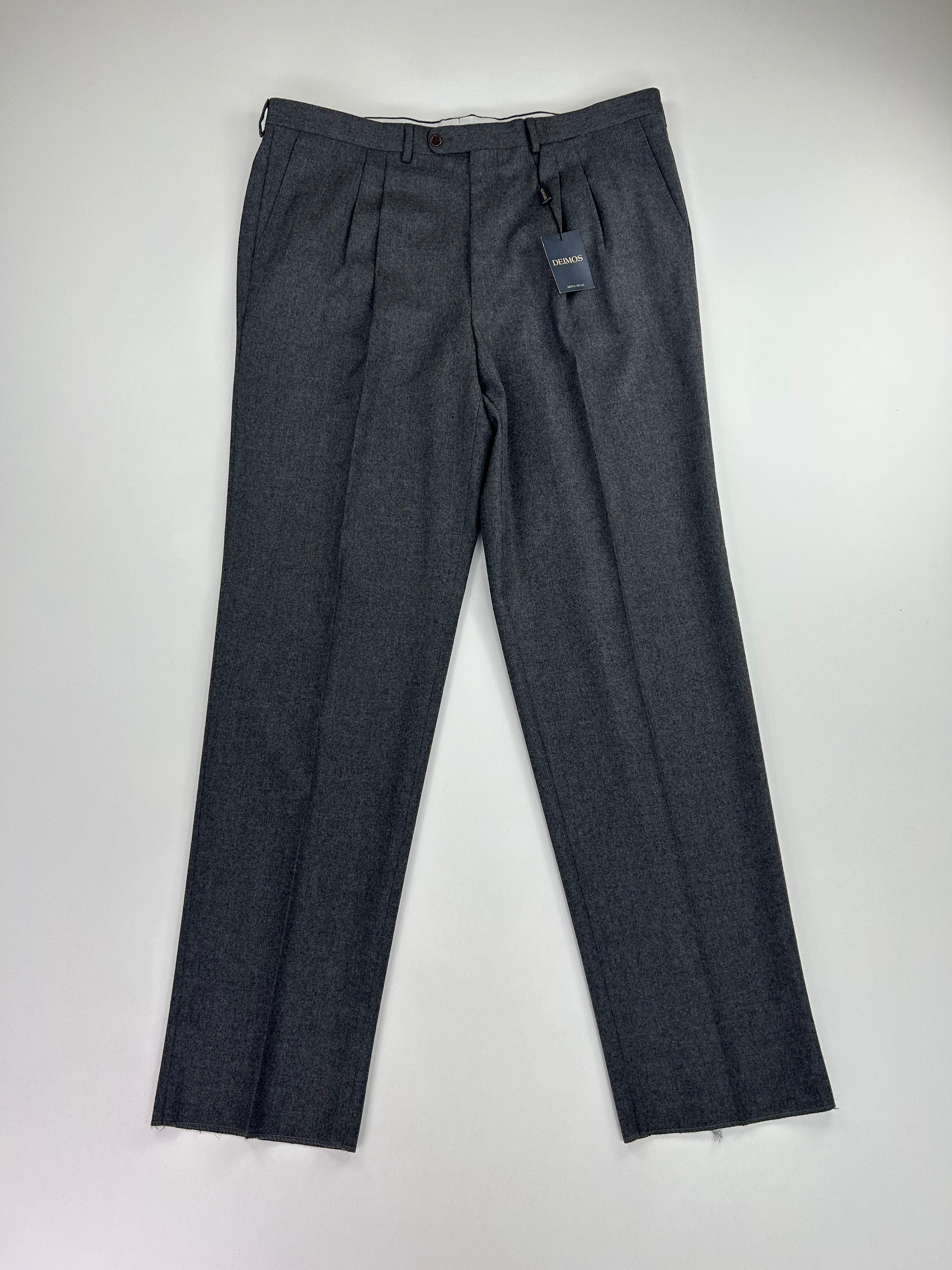 Pantalone sartoriale Deimos grigio lana vergine, taglia IT 58 — IlBotteghino