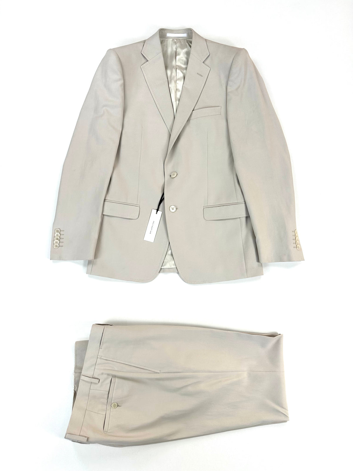 Completo Versace Collection panna in lana e viscosa taglia 48 - vista frontale