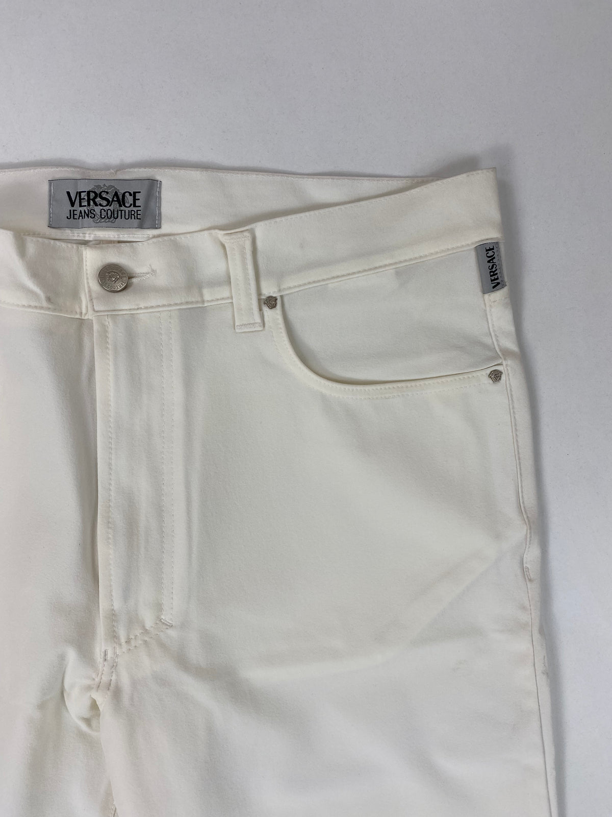 Versace Jeans Couture Pantalone Cinque Tasche Bianco Stretch Regular Fit – foto 6 di 11