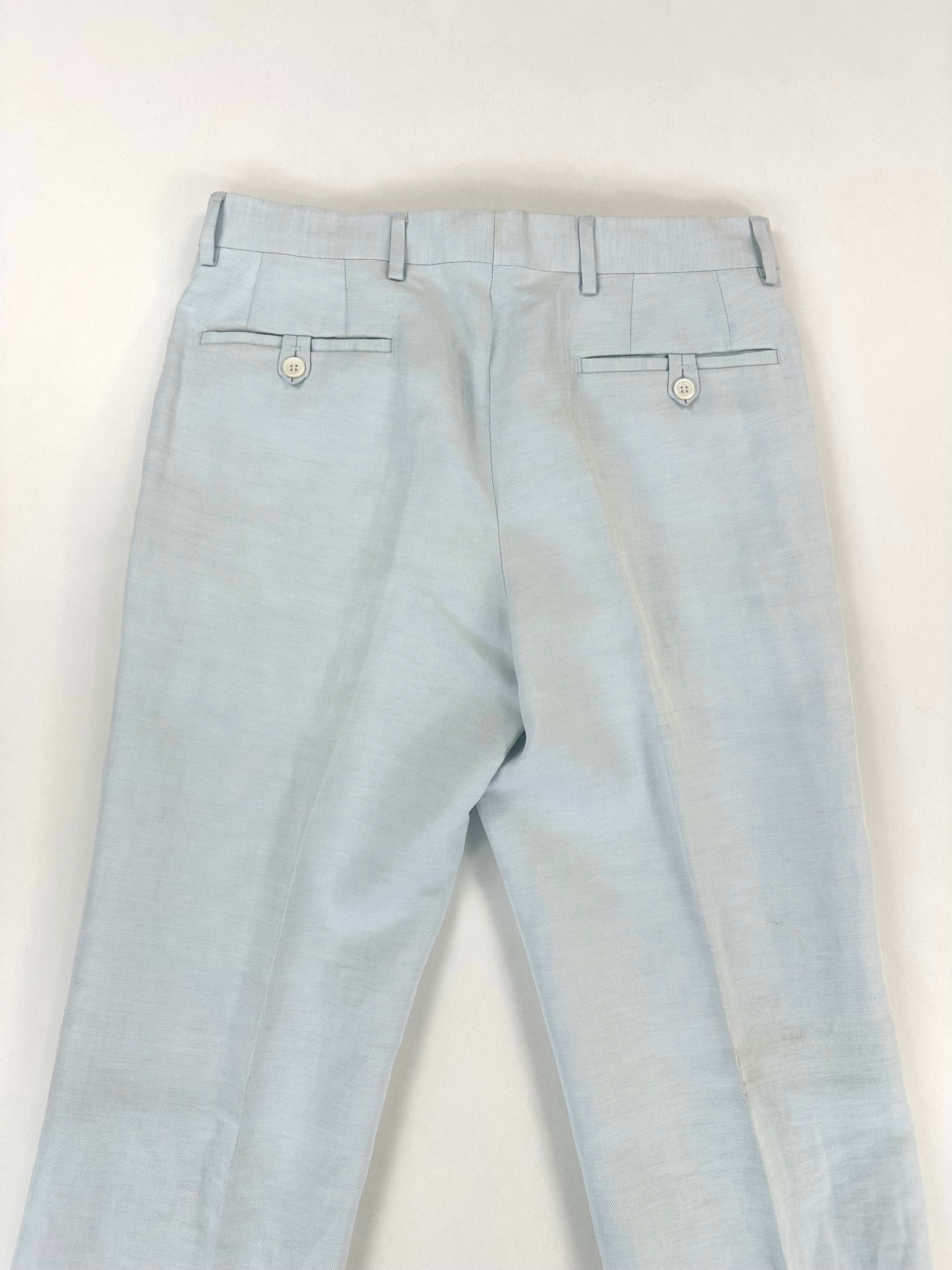 Completo Versace Collection azzurro cotone e lino - Tg. 50