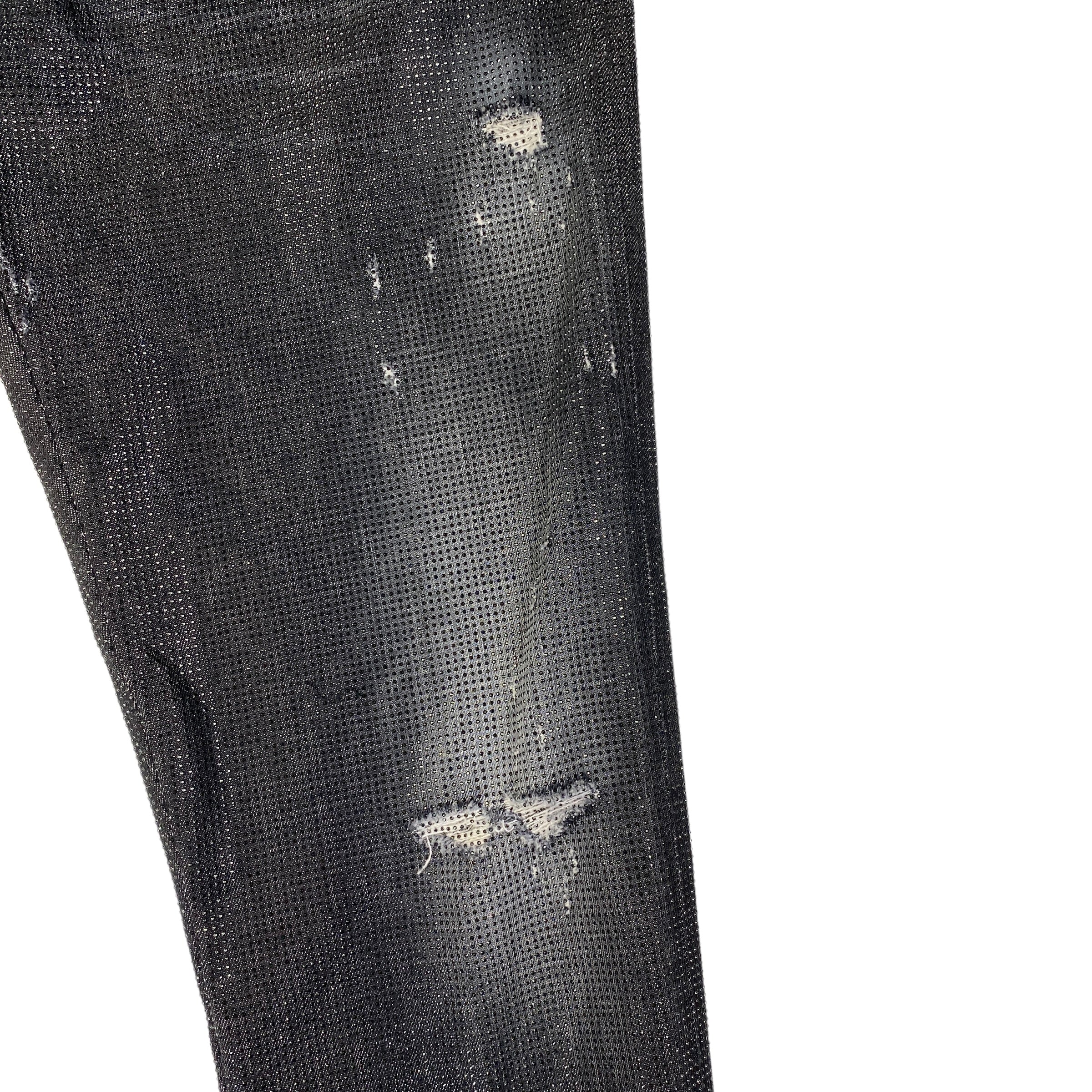 Dsquared2 jeans strass — dettaglio effetto consumato — IlBotteghino